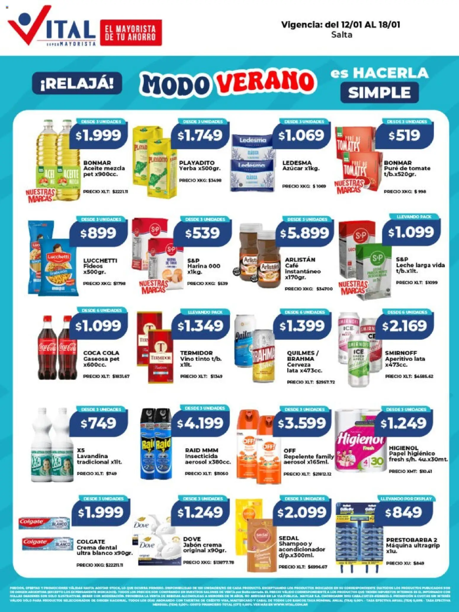 Vital - Ofertas - Salta │ válido desde el 12.01.2026 | Página: 1 | Productos: Repelente, Papel higiénico, Shampoo, Fideos