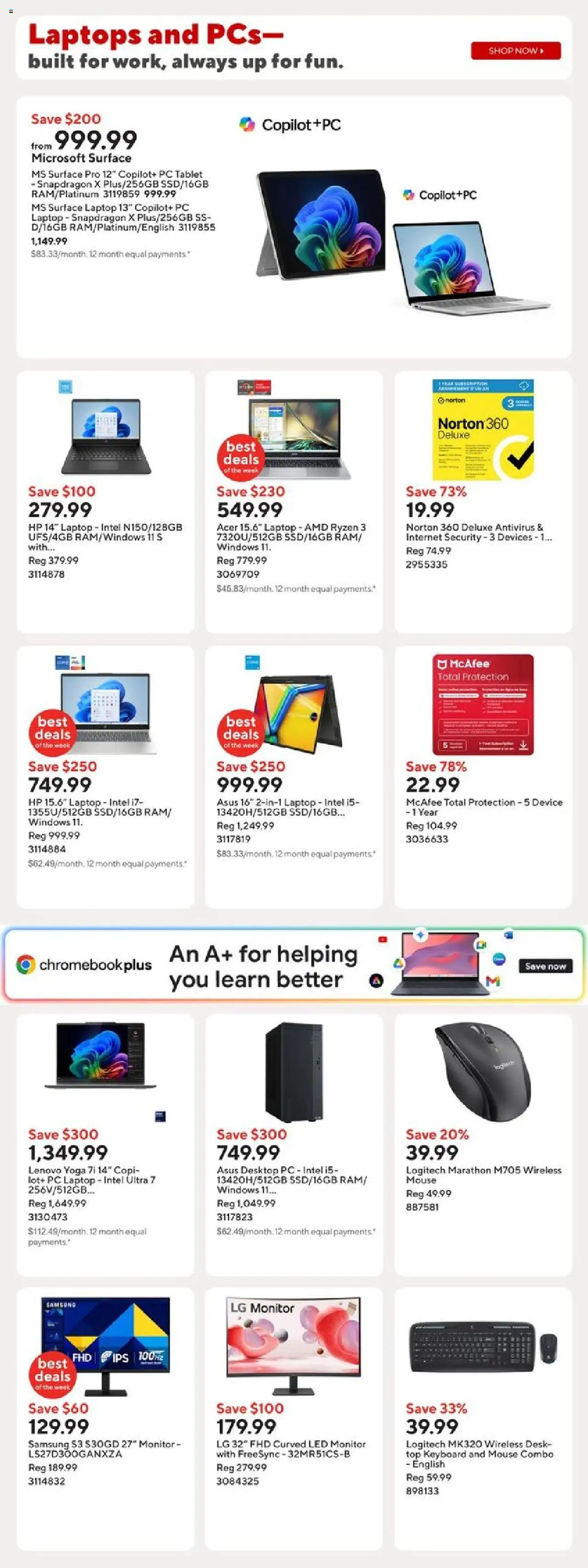 Staples flyer valid from 03.10.2025 | Page: 6 | Products: Monitor, PC, Mouse, Keyboard