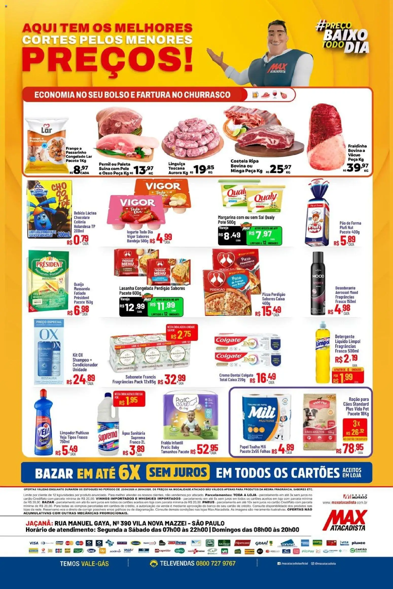 Max Atacadista Folheto - válido de 23.05.2026 | Página: 2 | Produtos: Desodorante, Queijo, Baixo, Frango