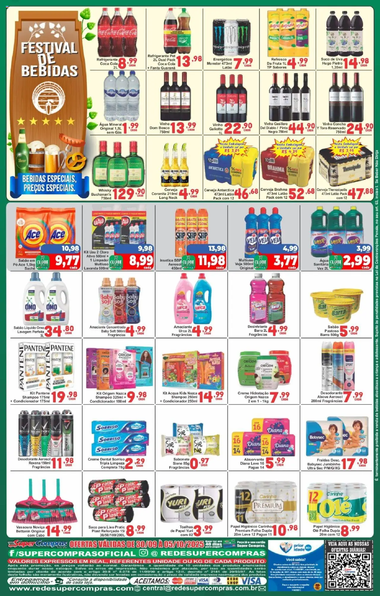 Rede Super Compras Folheto - válido de 30.09.2025 | Página: 4 | Produtos: Cloro, Sabonete, Rexona, Absorvente