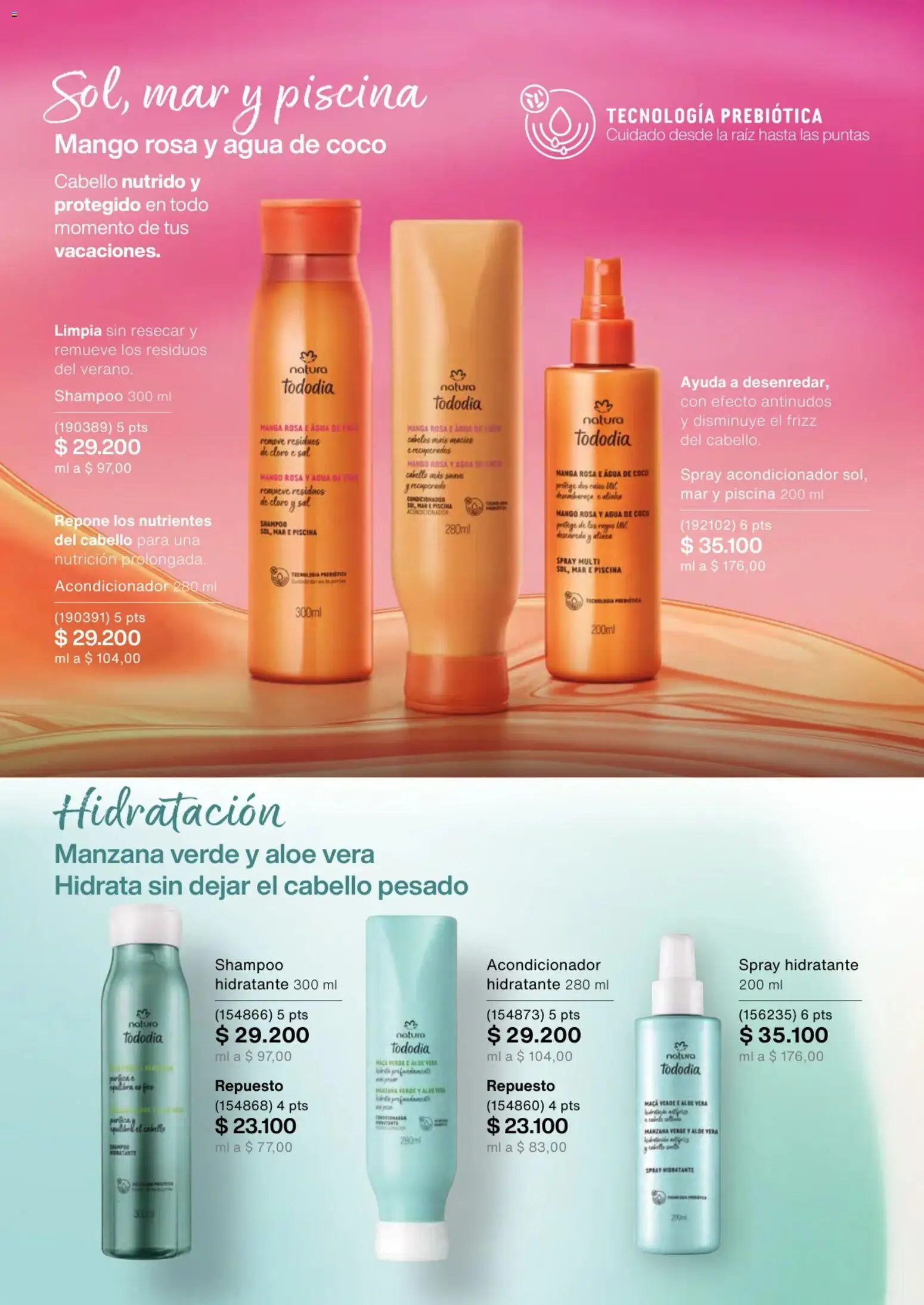 Natura revista - valida desde el 02.01.2026 | Página: 140 | Productos: Agua, Mango, Coco, Acondicionador