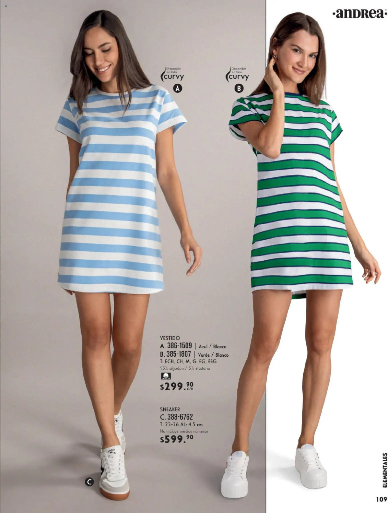 Nuevas ofertas de Andrea válidas en toda la República Mexicana desde el 25.01.2026. ¡Encuentra las mejores ofertas en Andrea catálogo Vestir! | Página: 109 | Productos: Algodón, Vestido