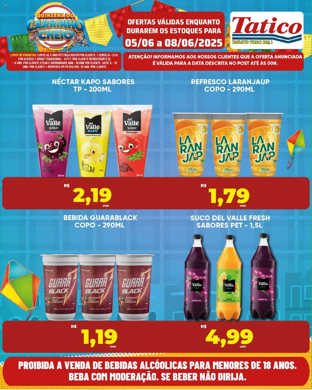 Tatico Folheto - válido de 09.06.2025 | Página: 43 | Produtos: Maracujá, Carrinho, Arroz, Hambúrguer