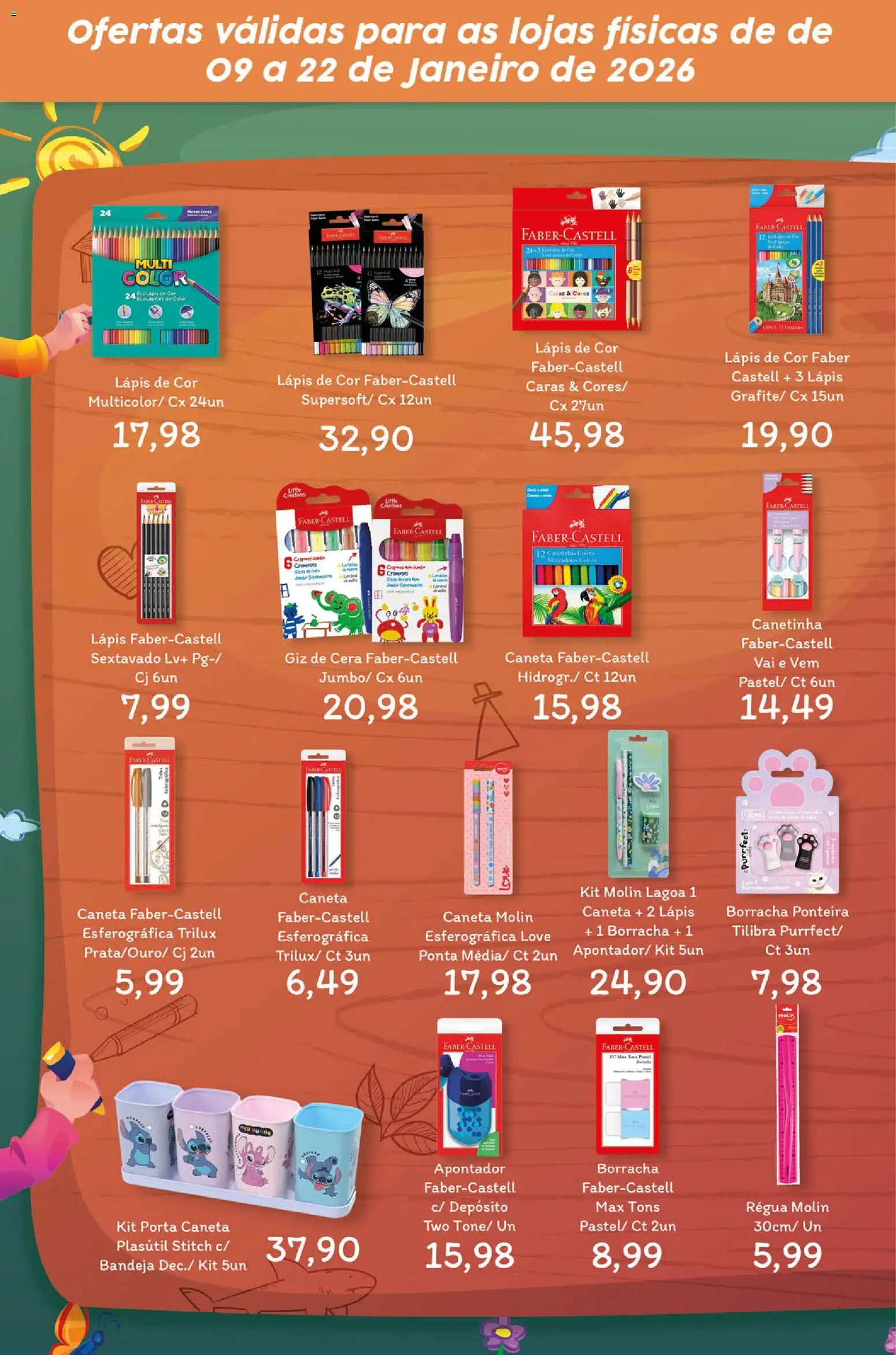 Tauste Folheto - válido de 09.01.2026 | Página: 2 | Produtos: Porta caneta, Porta, Caneta, Borracha