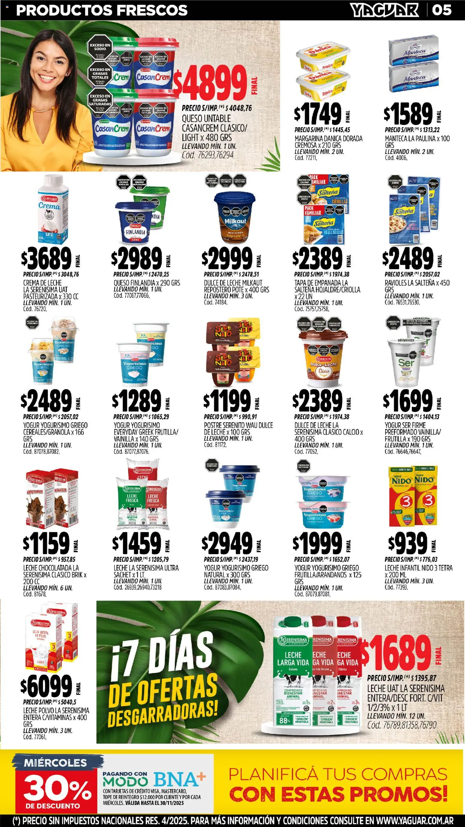 Yaguar - Chaco │ válido desde el 10.11.2025 | Página: 5 | Productos: Polvo, Crema de leche, Leche, Chocolate