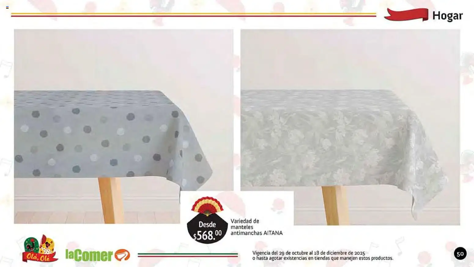 Nuevas ofertas de La Comer válidas en toda la República Mexicana desde el 29.10.2025. ¡Encuentra las mejores ofertas en La Comer folleto Olá, Olé! | Página: 50