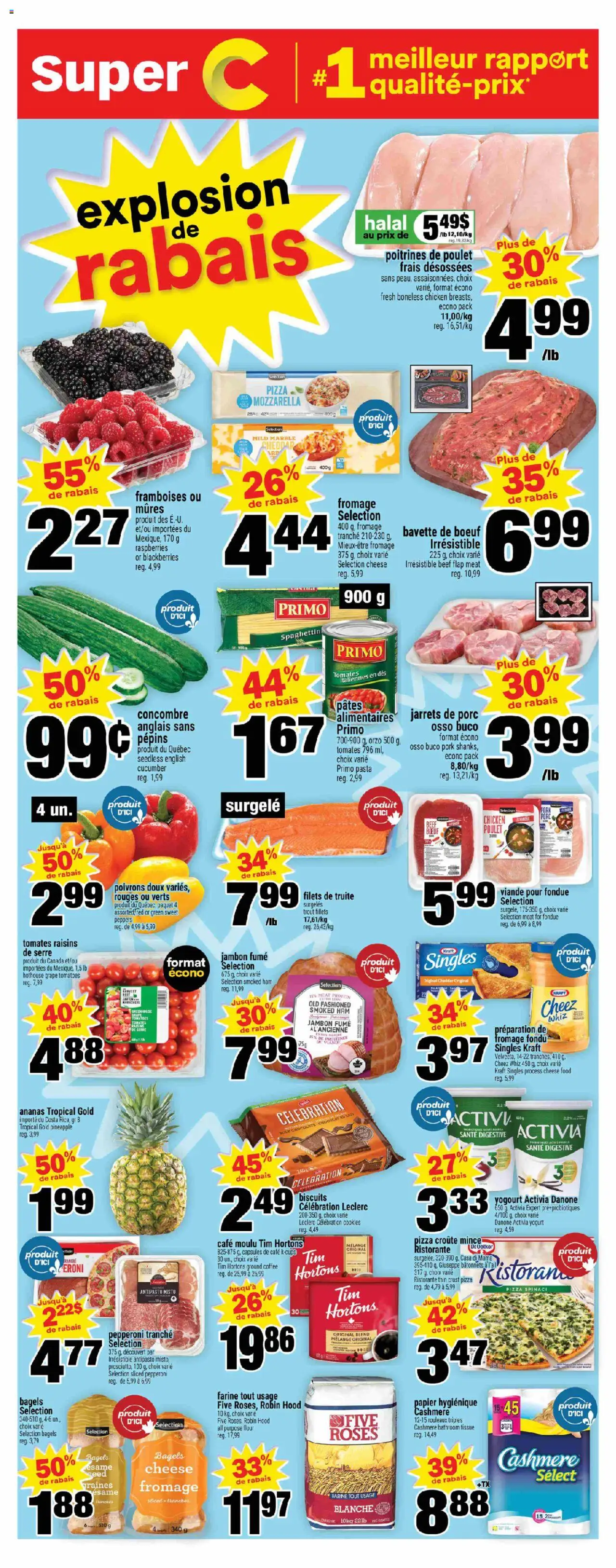 Super C flyer valid from 25.09.2025 | Page: 1 | Products: Beef, Cookies, Cheese, Coffee