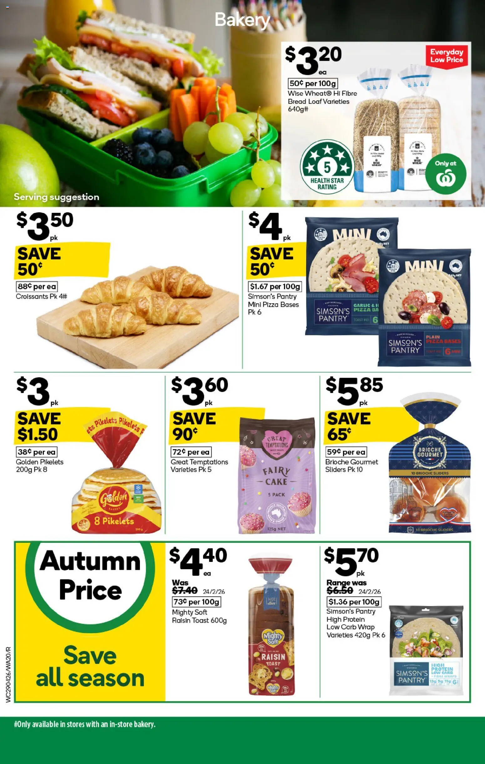 Woolworths catalogue - valid from 29.04.2026 | Page: 20 | Products: Bread, Pizza, Garlic, Wheat