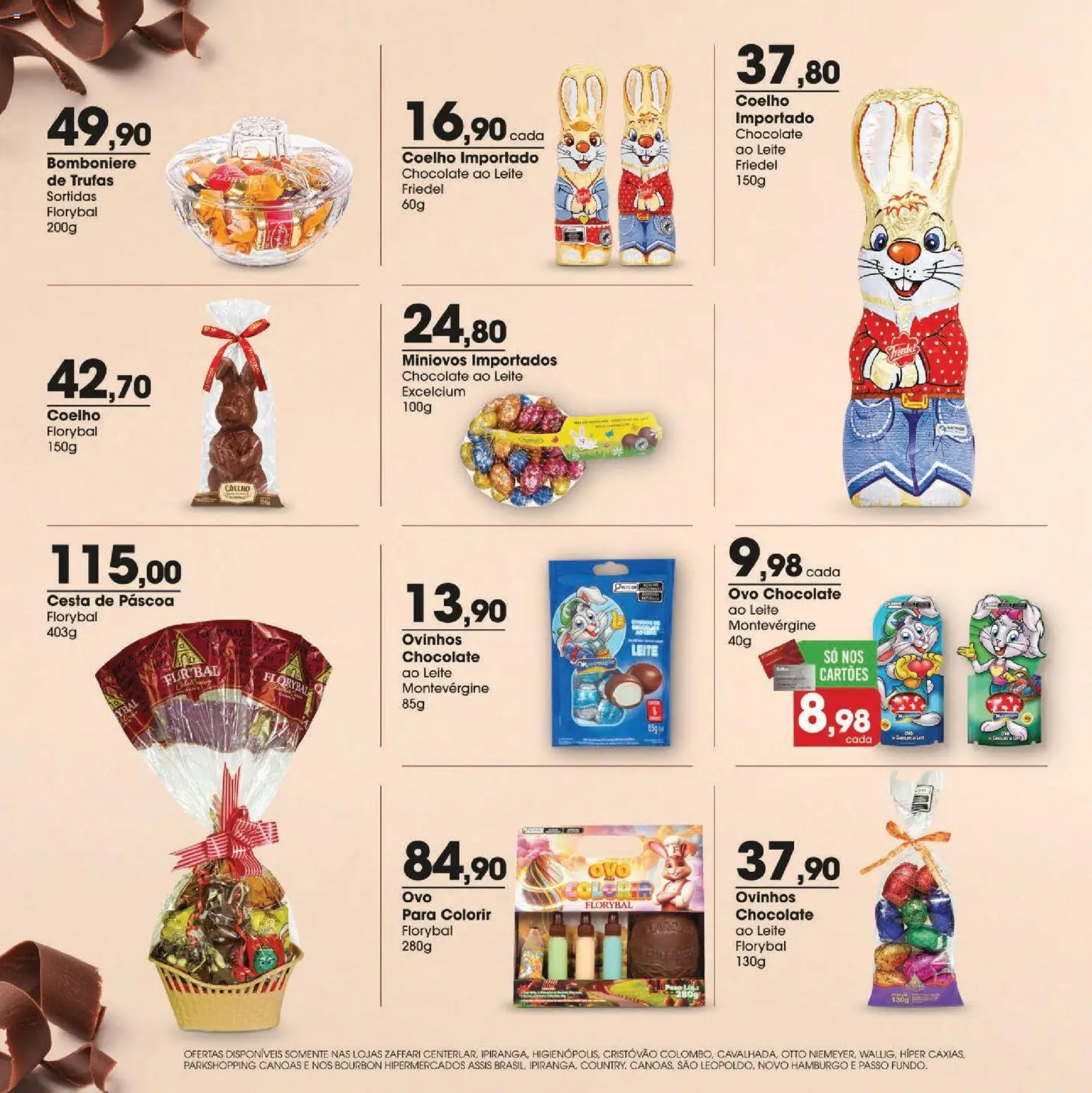 Zaffari Folheto - válido de 10.03.2026 | Página: 6 | Produtos: Leite, Cesta, Chocolate, Bourbon