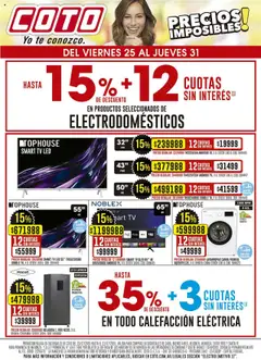 Vista previa Coto ofertas electro válido desde el 25.07.2025