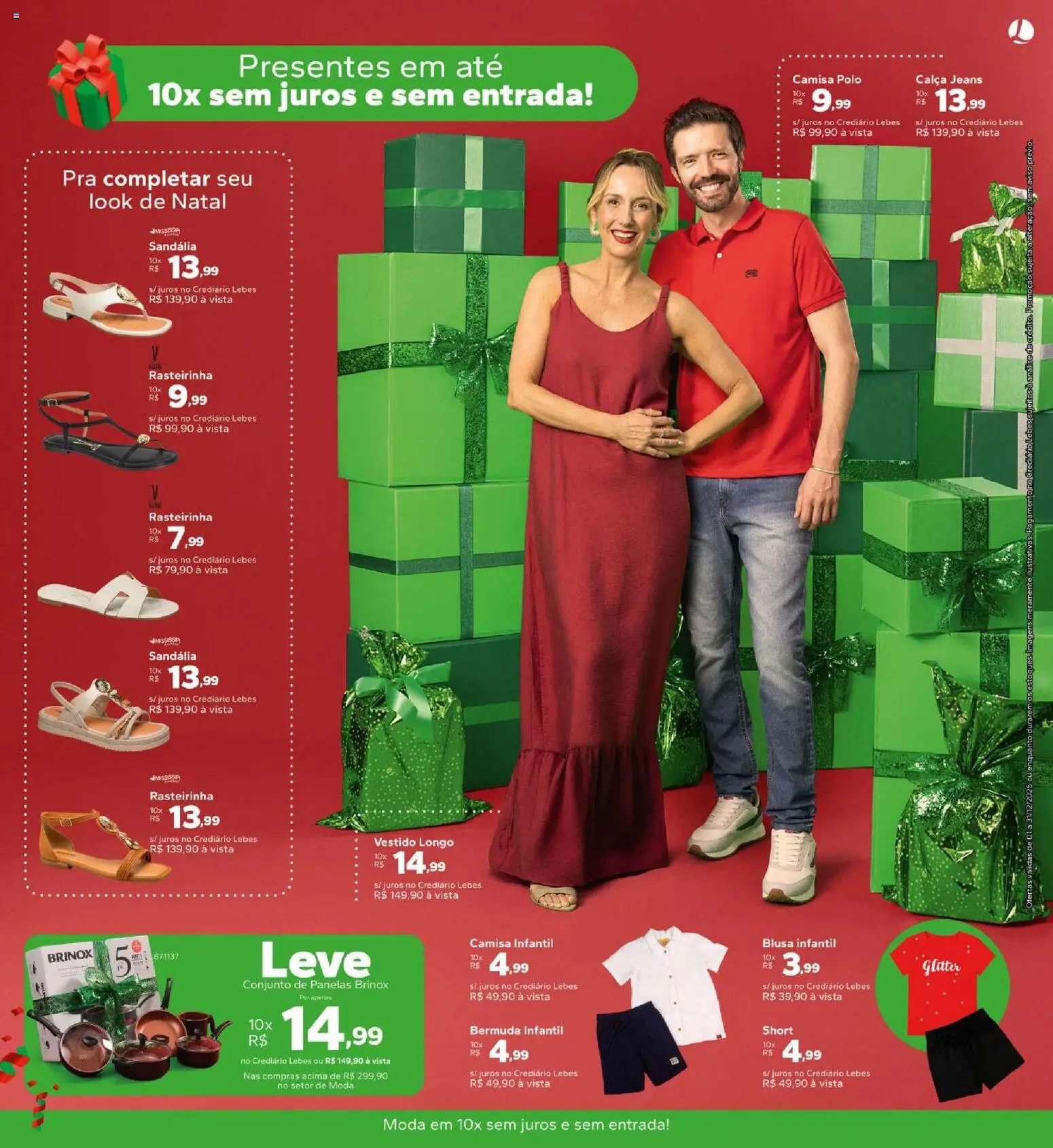 Lebes Folheto - válido de 01.12.2025 | Página: 3 | Produtos: Calça jeans, Conjunto de panelas, Blusa, Jeans