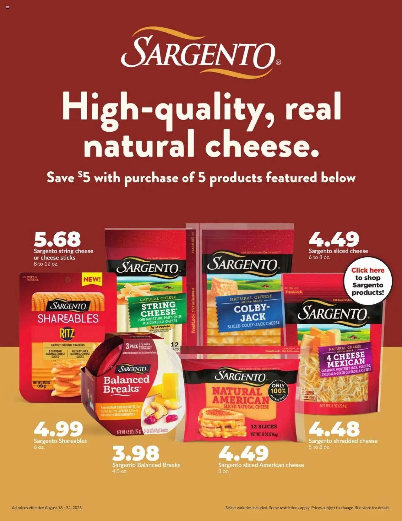 HyVee Weekly Ad - valid from 18.08.2025 | Page: 11 | Products: Cheese