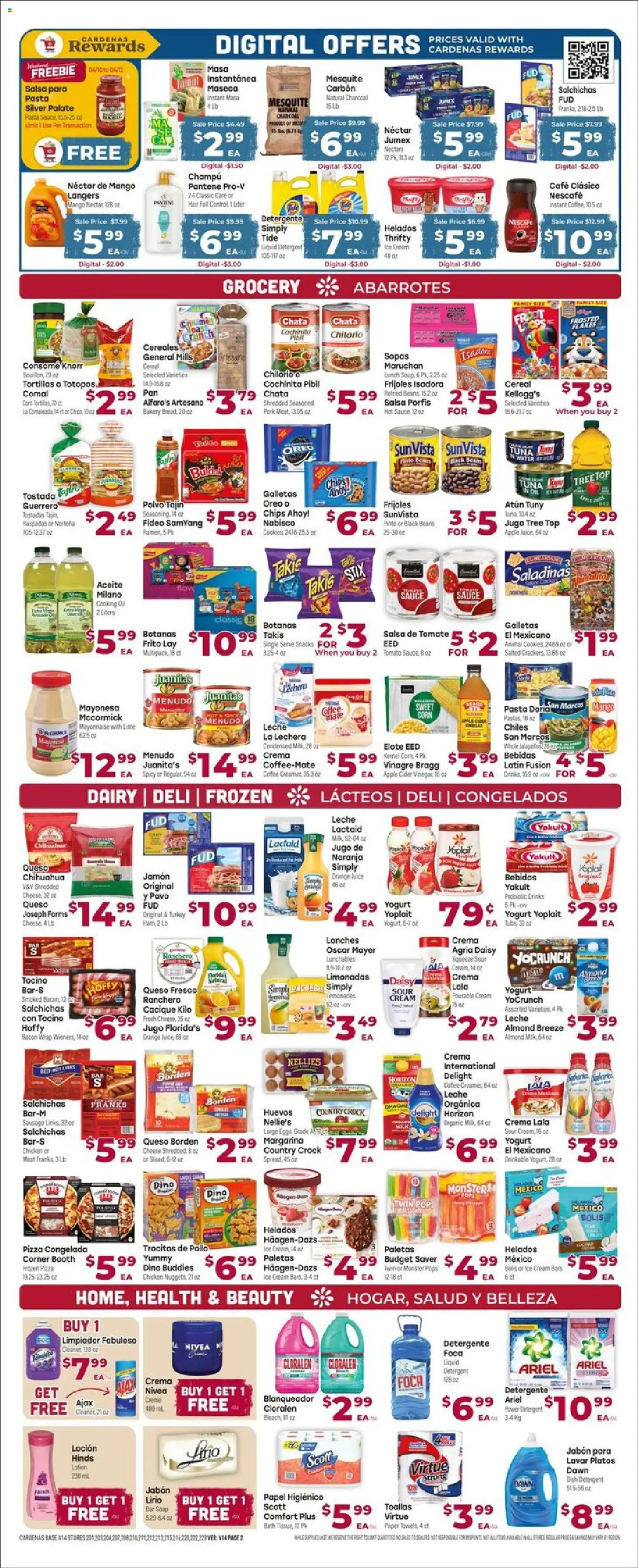 Cardenas Weekly Ad - valid from 08.04.2026 | Page: 2 | Products: Bakery, Bath, Soap, Flakes