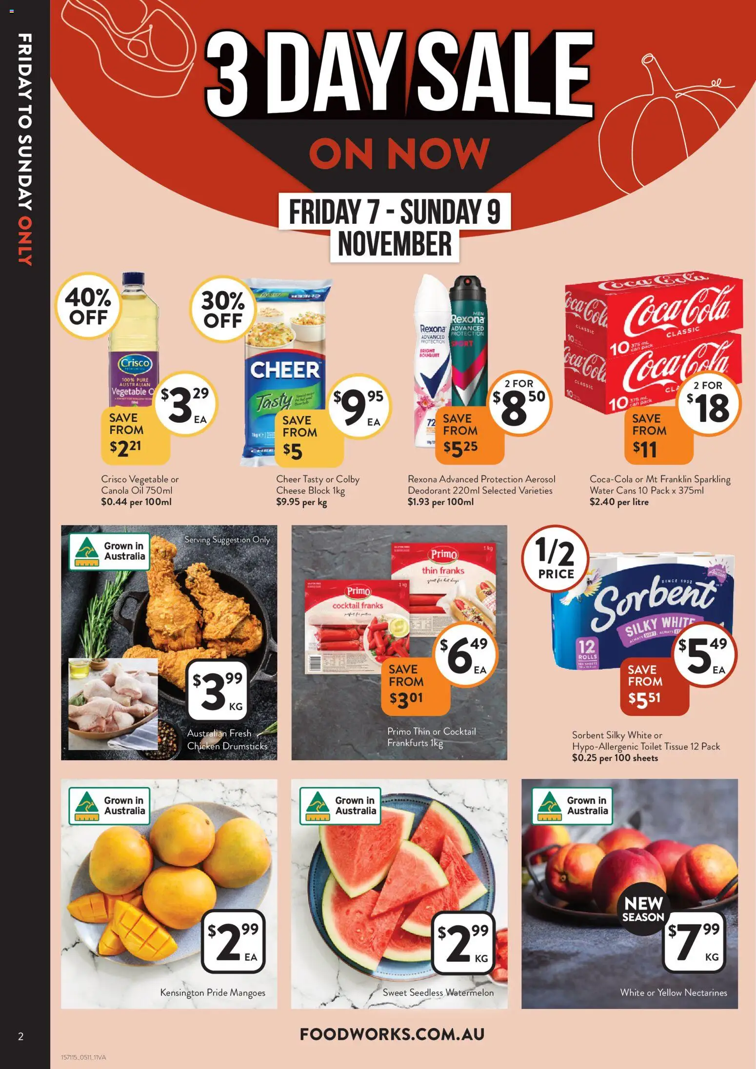 Foodworks catalogue - valid from 05.11.2025 | Page: 2 | Products: Cheese, Oil, Water, Watermelon