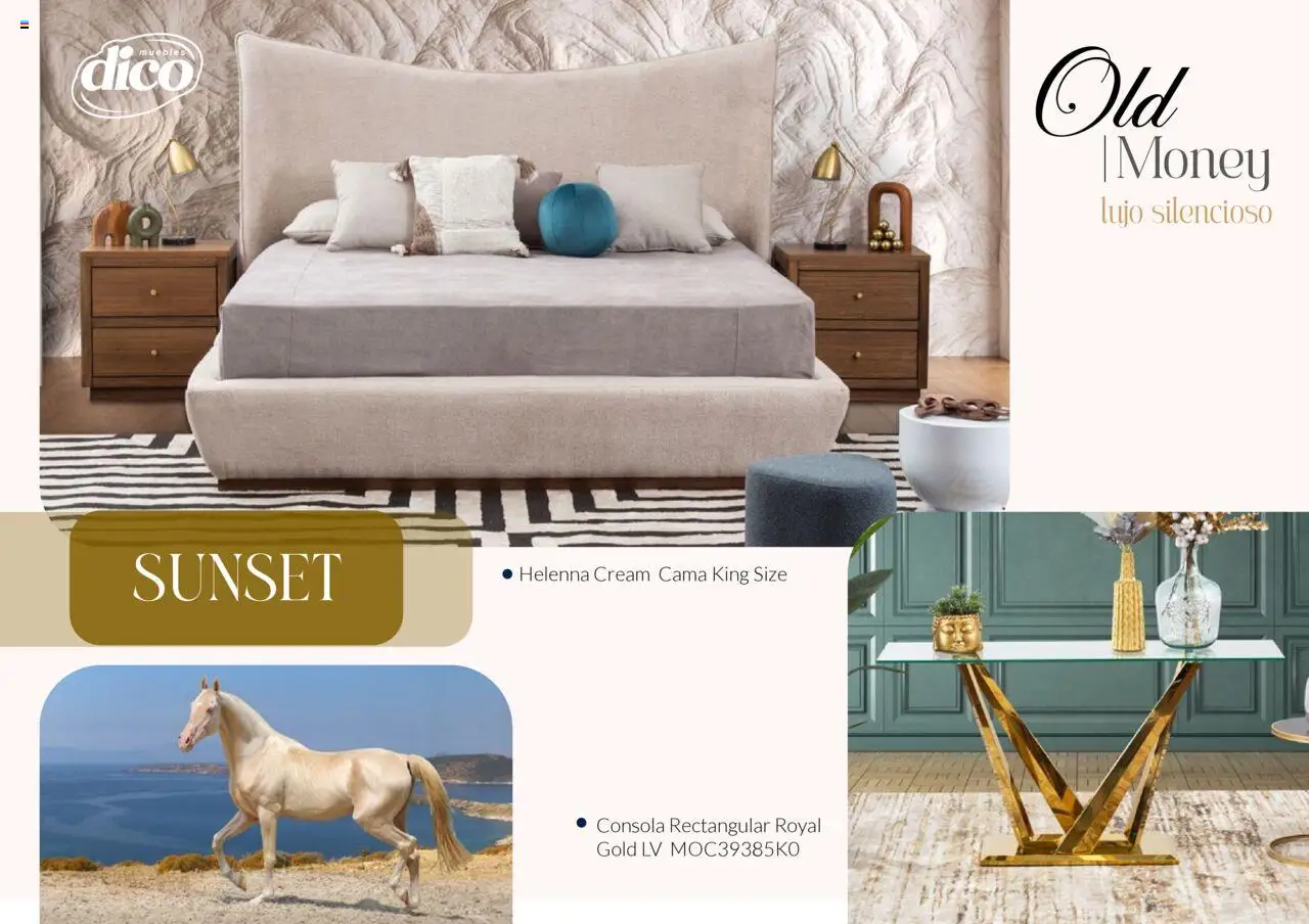 Nuevas ofertas de Muebles Dico válidas en toda la República Mexicana desde el 13.02.2025. ¡Encuentra las mejores ofertas en Muebles Dico catálogo Colección Old Money! | Página: 17 | Productos: Cama