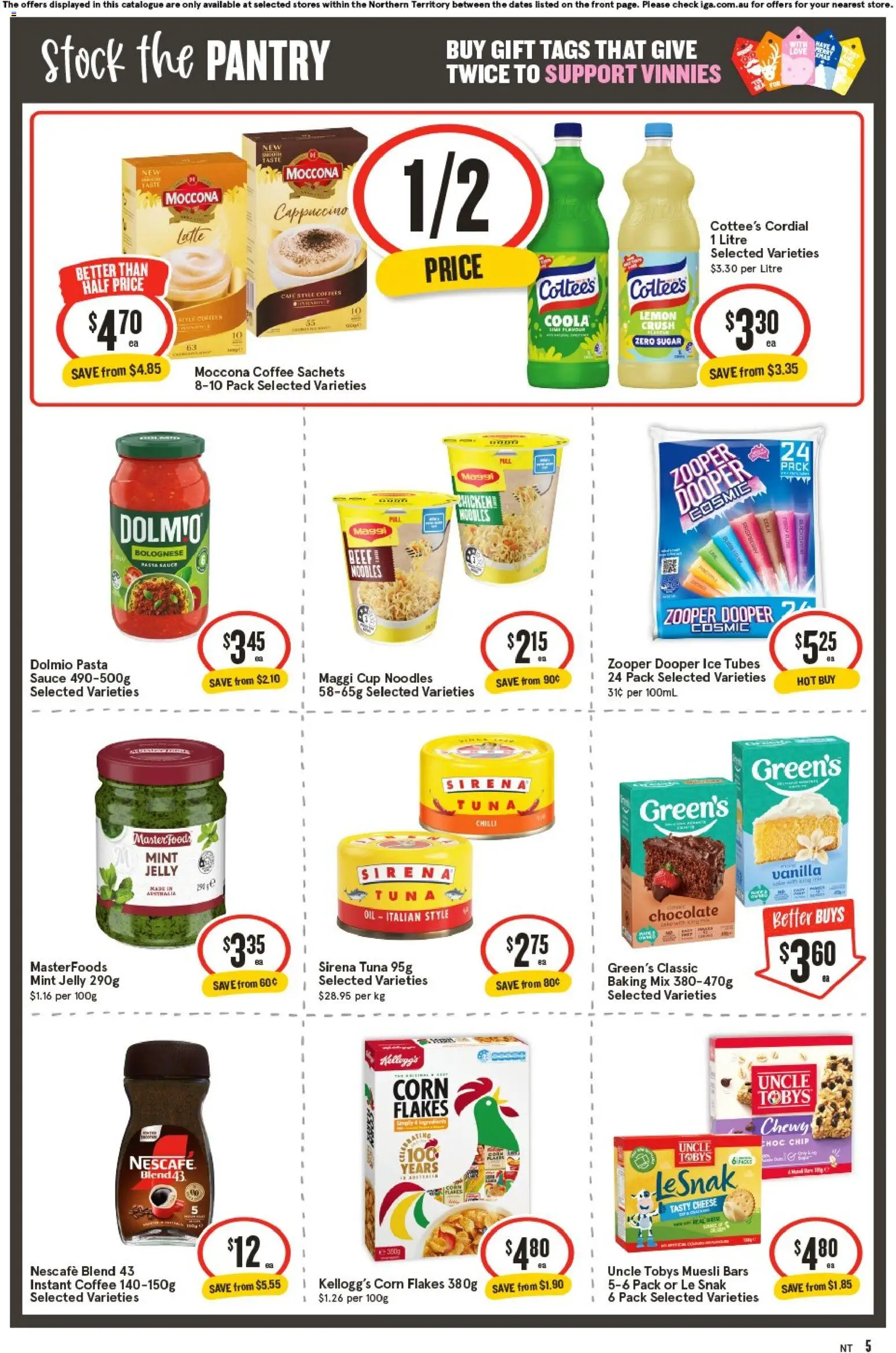 IGA catalogue - valid from 26.11.2025 | Page: 5 | Products: Oil, Pasta, Flakes, Nescafe