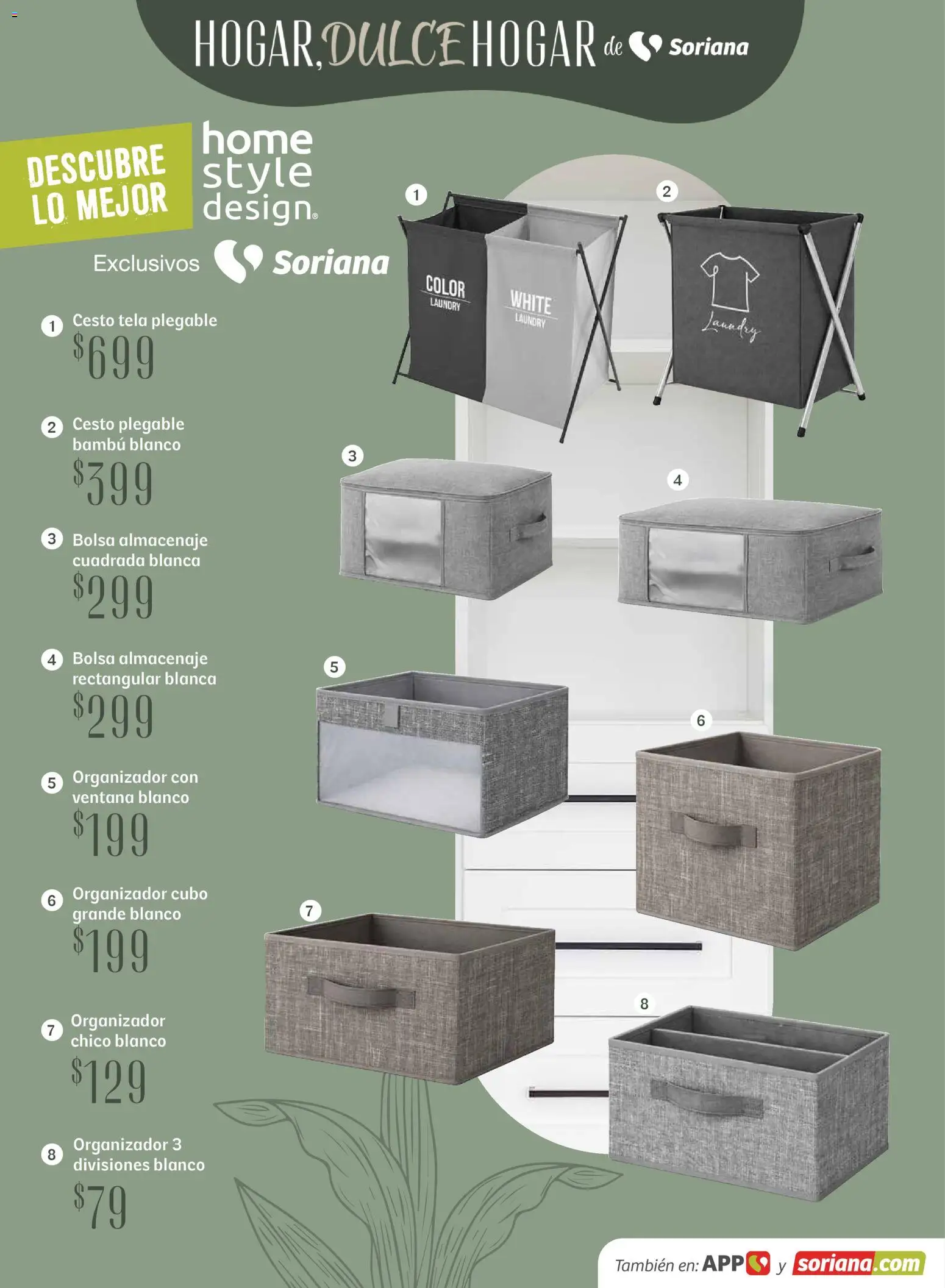 Nuevas ofertas de Soriana válidas en toda la República Mexicana desde el 15.04.2026. ¡Encuentra las mejores ofertas en Soriana Hogar Dulce Hogar Híper Nacional! | Página: 31 | Productos: Bolsa, Organizador