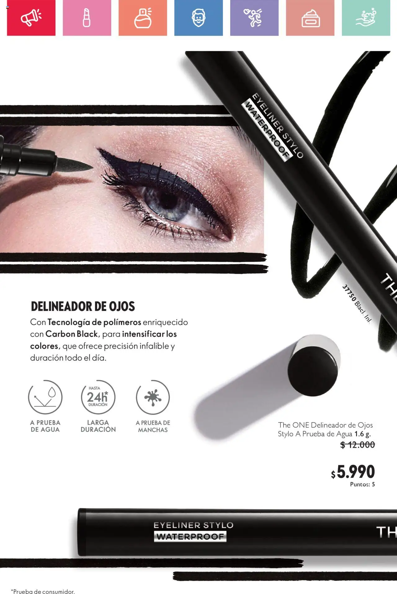 Oriflame catálogo │ válido desde el 23.08.2025 | Página: 22 | Productos: Agua, Delineador de ojos, Delineador