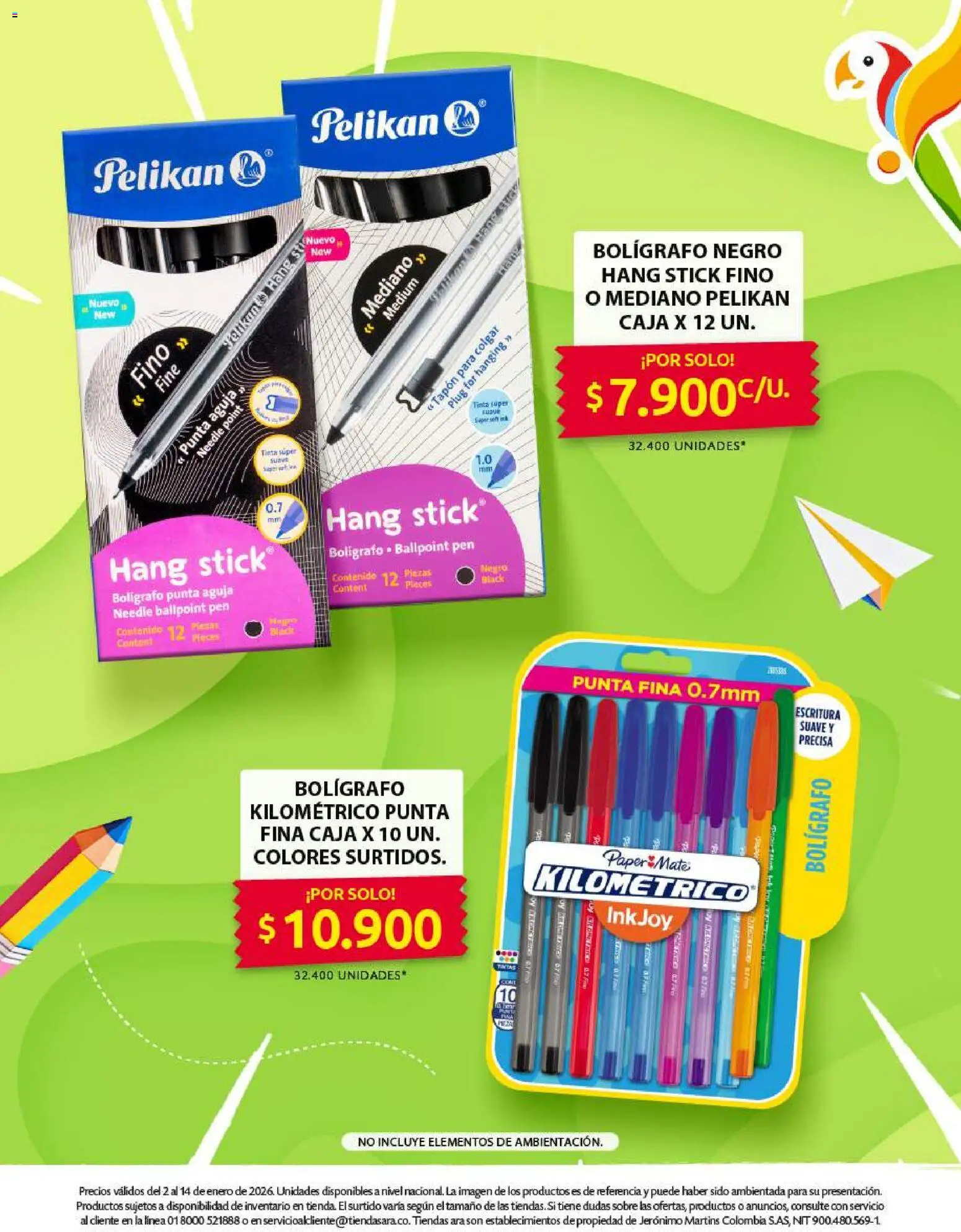 Ara revista - valida desde el 02.01.2026 | Página: 12 | Productos: Sobre, Caja