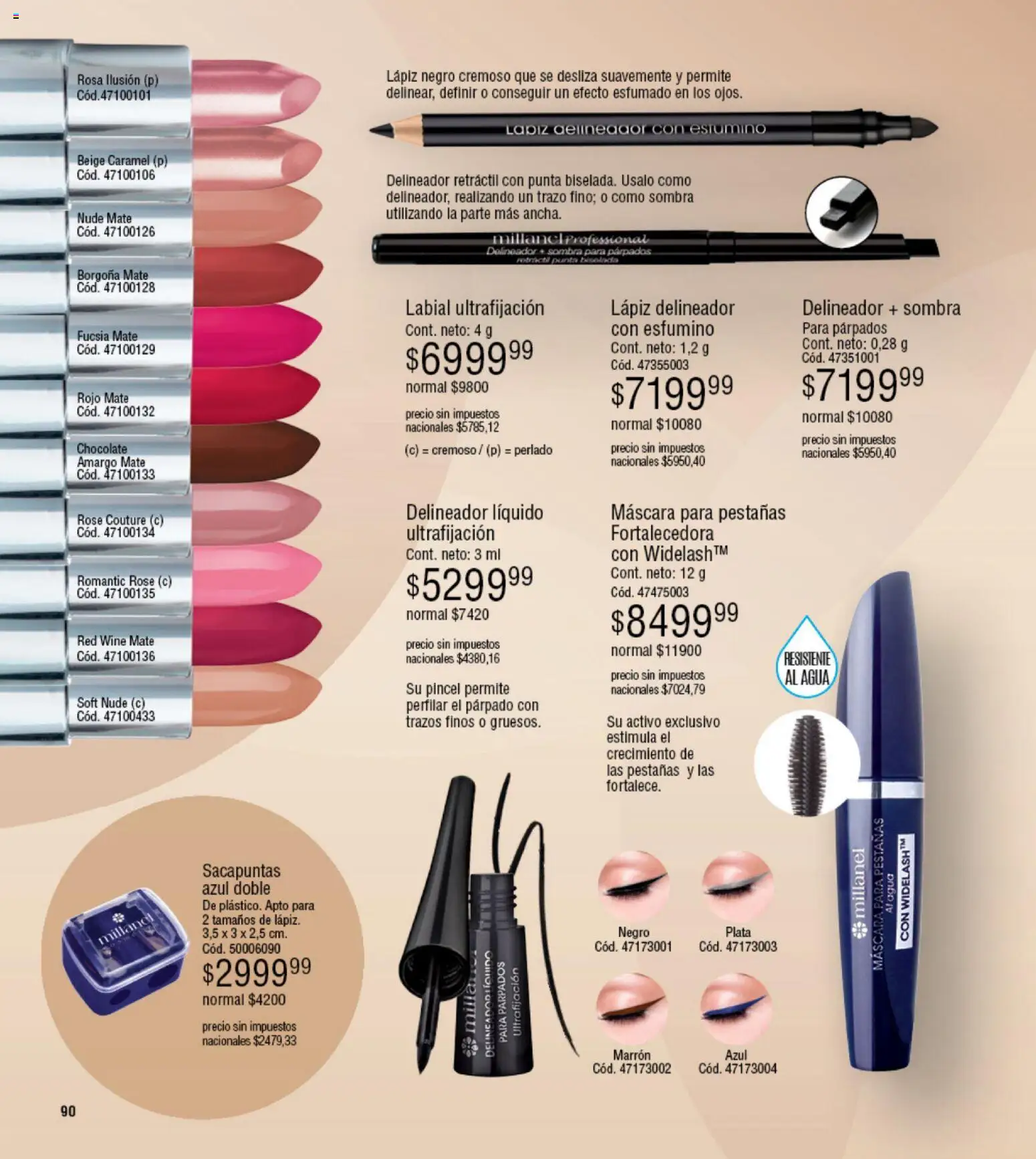 Millanel - Catálogo │ válido desde el 10.11.2025 | Página: 92 | Productos: Mate, Sacapuntas, Pincel, Delineador