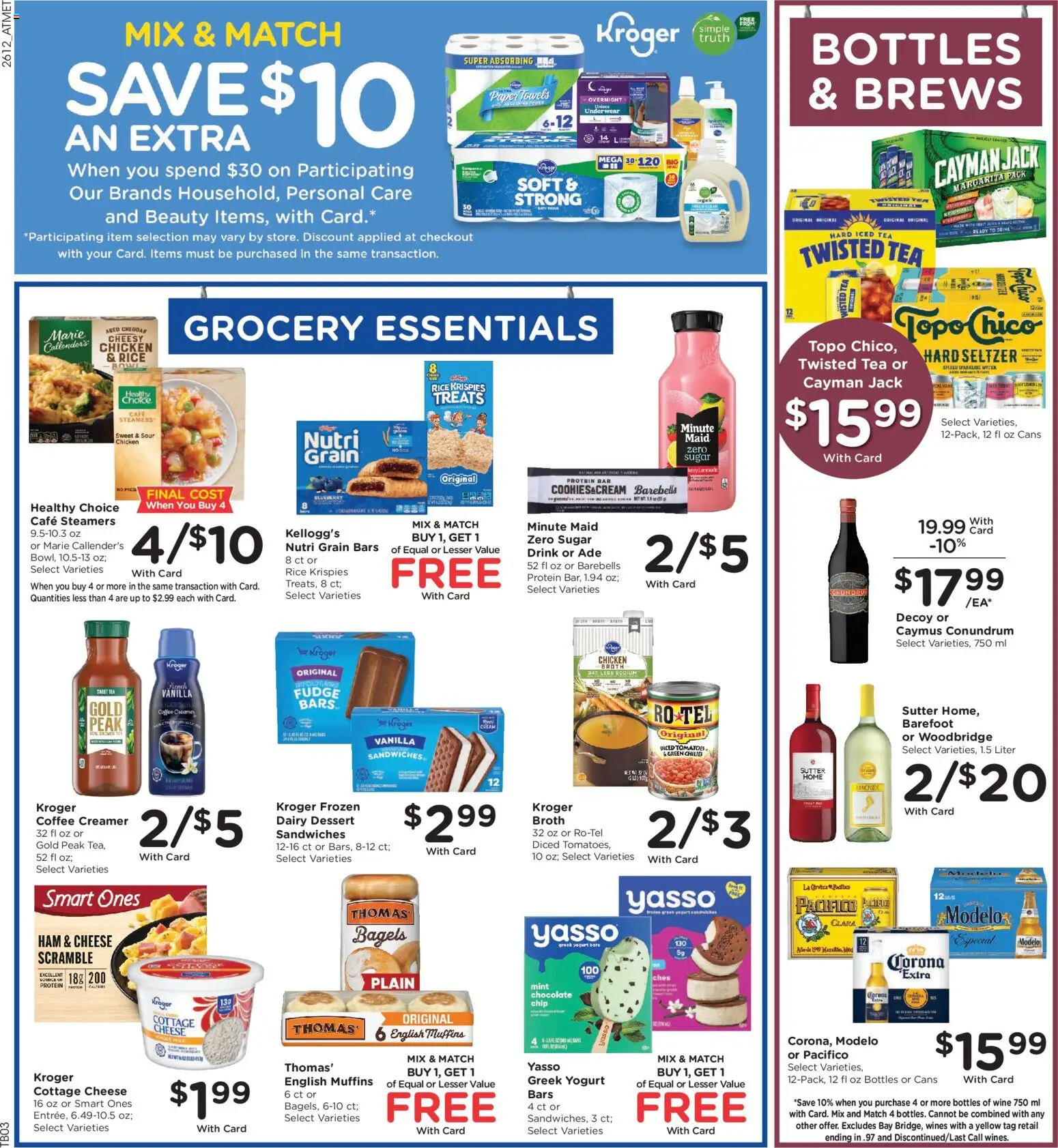 Kroger Weekly Ad - valid from 22.04.2026 | Page: 7 | Products: Yogurt, Coffee, Ham, Water