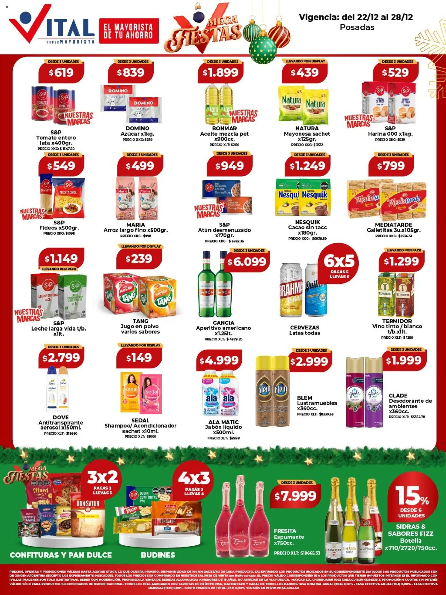 Vital - Ofertas - Posadas │ válido desde el 22.12.2025 | Página: 1 | Productos: Polvo, Mayonesa, Pan, Jugo