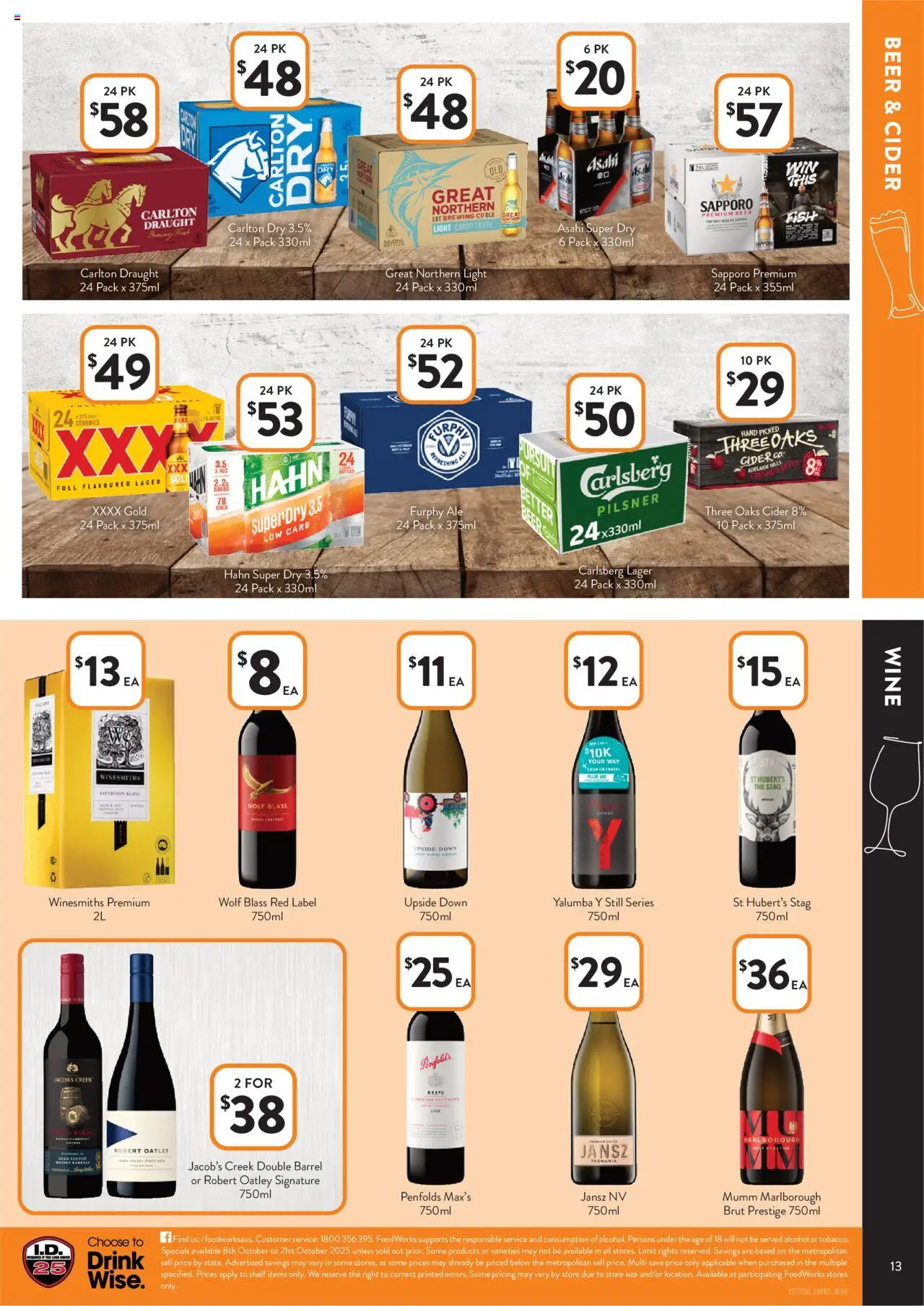 Foodworks catalogue - valid from 08.10.2025 | Page: 13 | Products: Shelf, Light, Beer, Fish