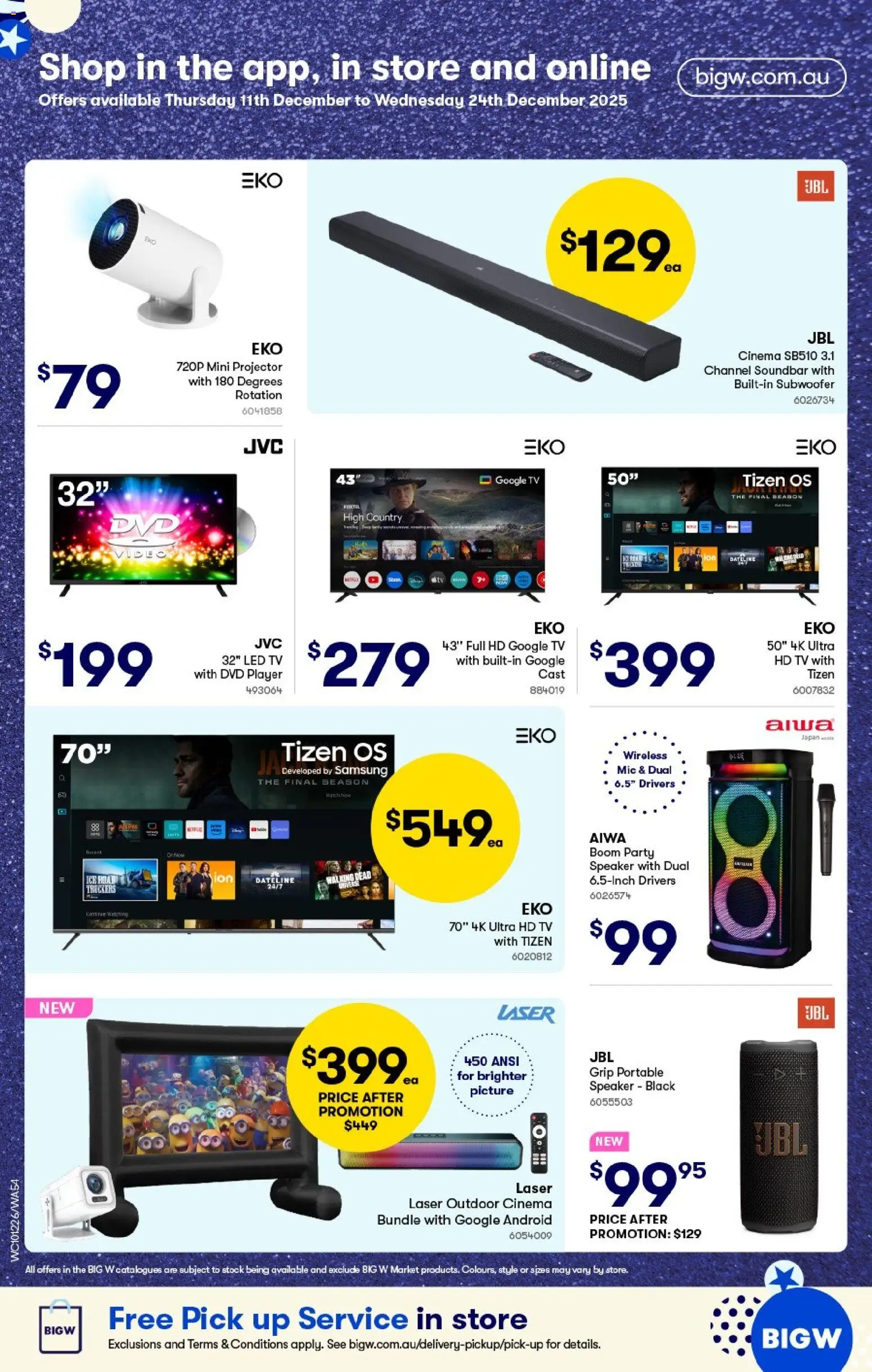 Woolworths catalogue - valid from 10.12.2025 | Page: 54 | Products: DVD player, Projector, Speaker, Portable
