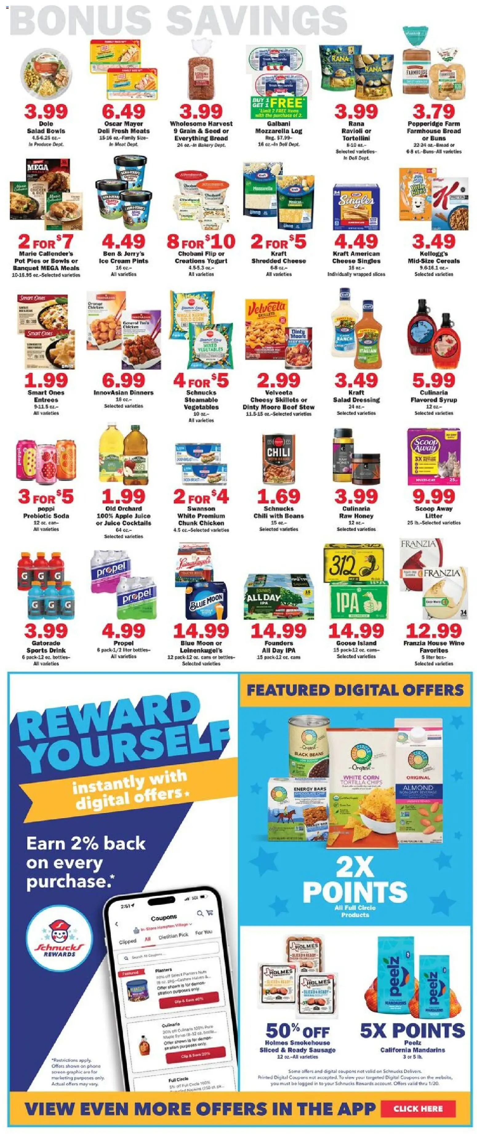 Schnucks Weekly Ad - valid from 14.01.2026 | Page: 5 | Products: Box, Cheese, Chips, Vegetables