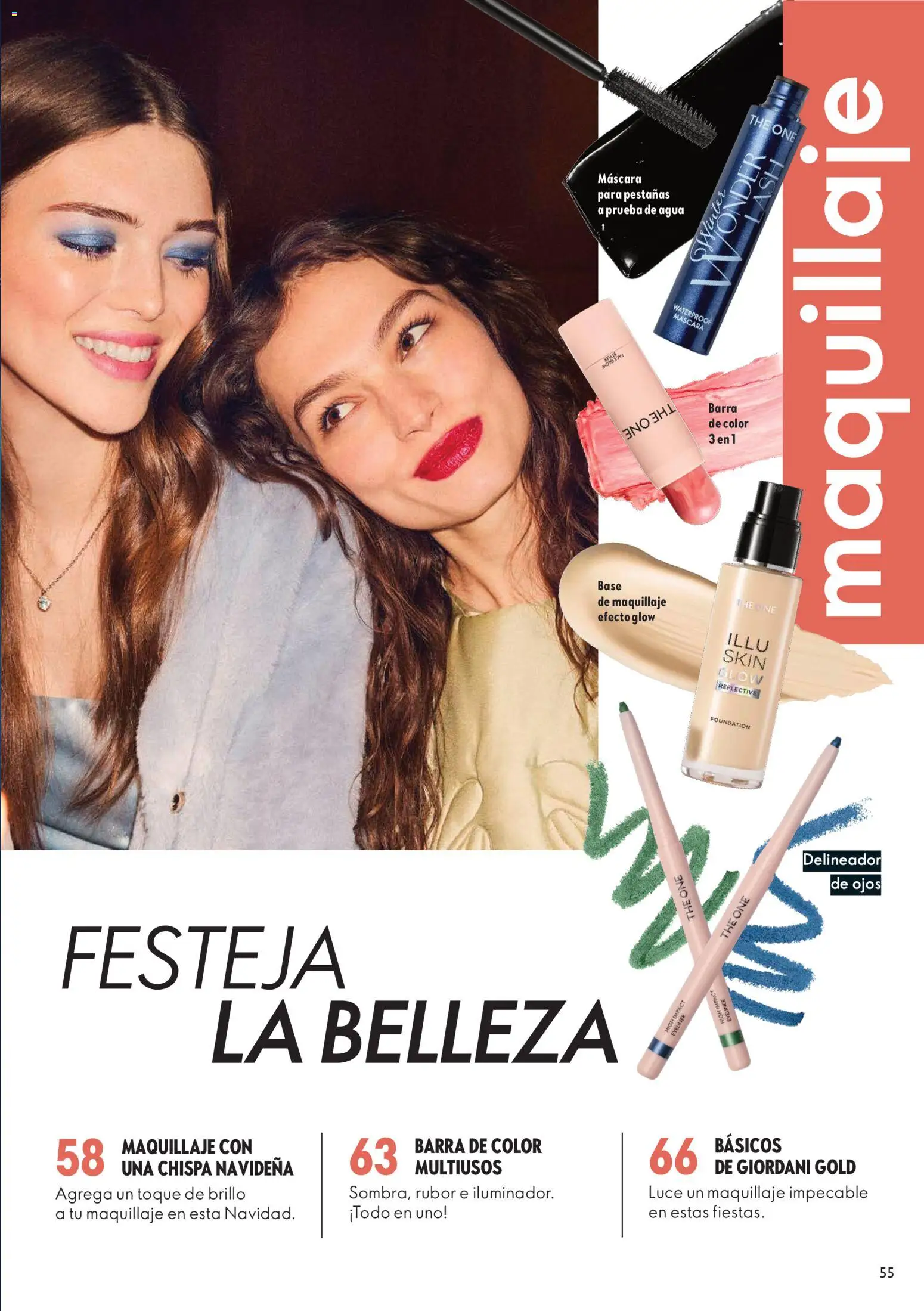 Oriflame revista - valida desde el 06.12.2025 | Página: 55 | Productos: Agua, Rubor, Maquillaje, Delineador de ojos