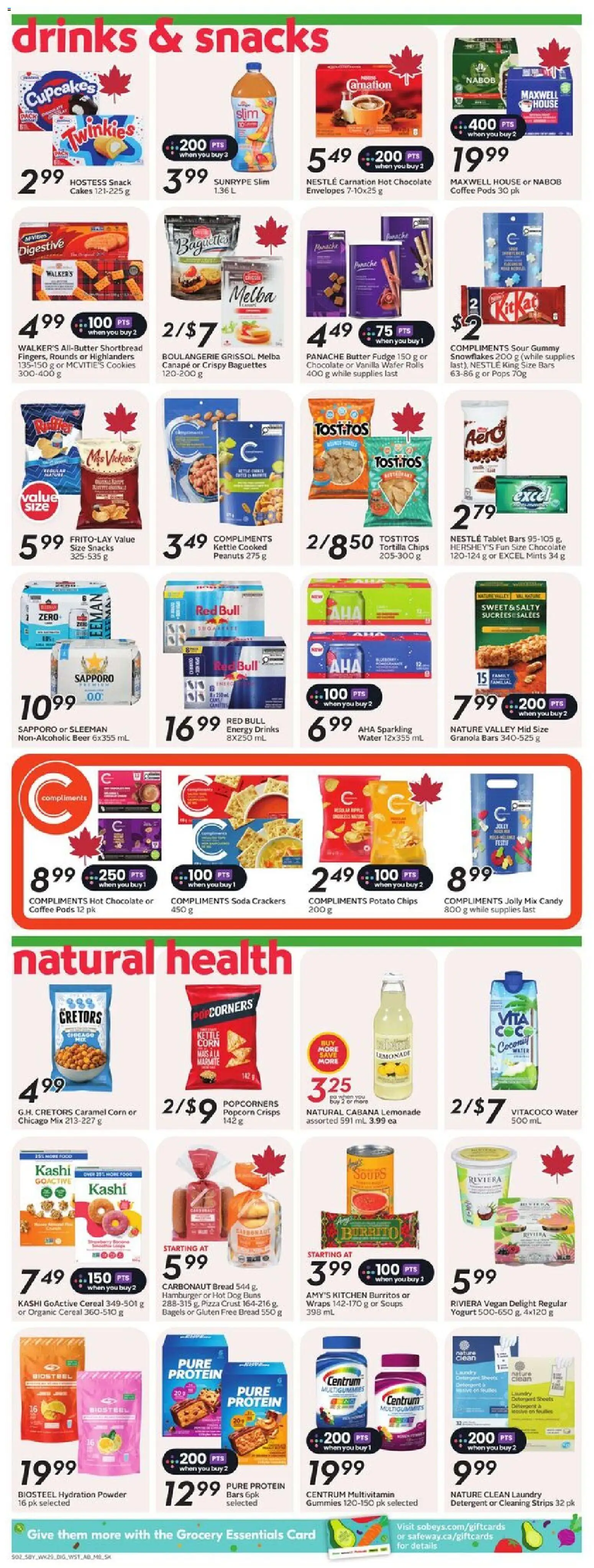 Safeway flyer valid from 13.11.2025 | Page: 10 | Products: Kettle, Yogurt, Bread, Pizza