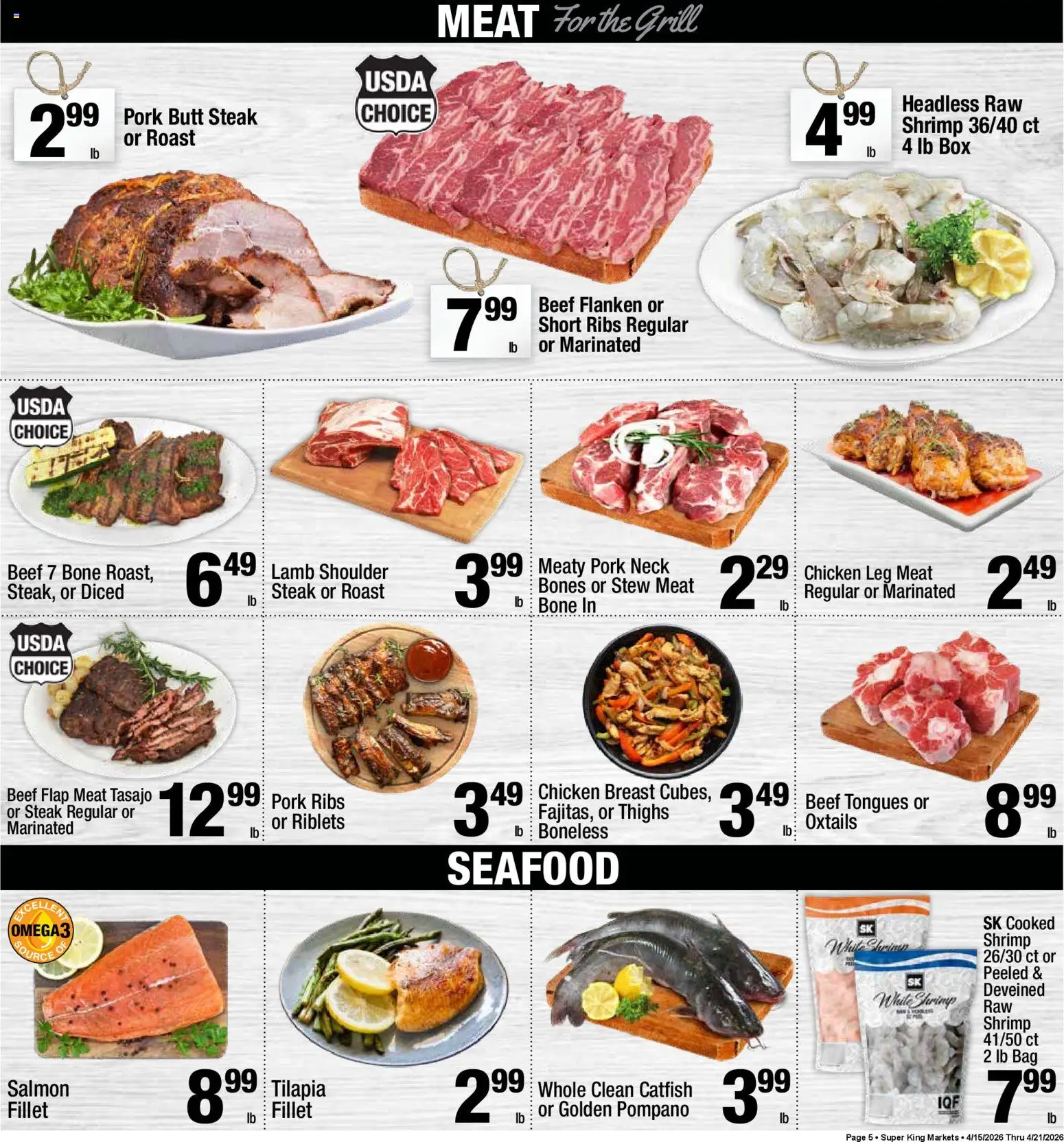 Super King Weekly Ad - valid from 15.04.2026 | Page: 6 | Products: Box, Pork, Seafood, Grill
