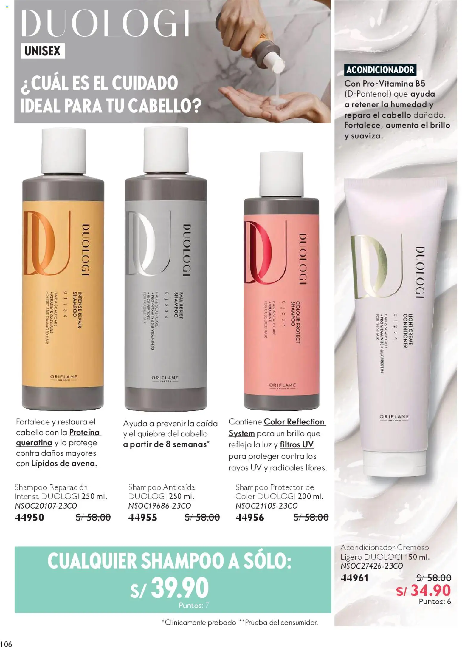 Catálogo Oriflame válido desde 14.02.2026 | Página: 106 | Productos: Shampoo, Acondicionador