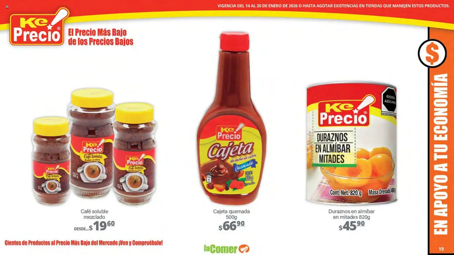 Nuevas ofertas de La Comer válidas en toda la República Mexicana desde el 14.01.2026. ¡Encuentra las mejores ofertas en La Comer folleto! | Página: 19 | Productos: Leche, Café