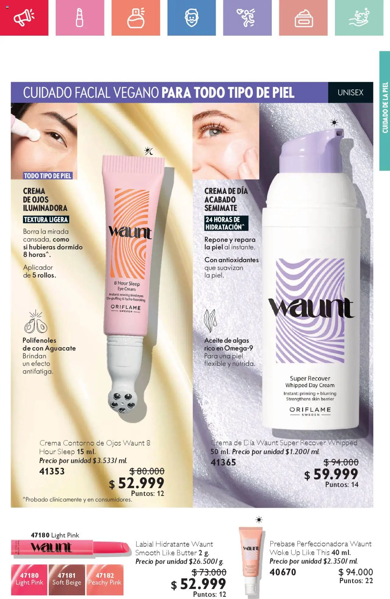 Oriflame revista - valida desde el 02.08.2025 | Página: 55 | Productos: Aguacate, Contorno, Contorno de ojos, Aceite