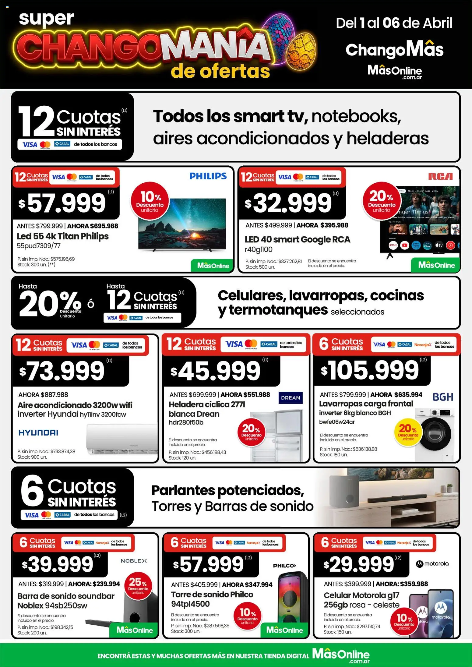 Punto Mayorista catálogo │ válido desde el 01.04.2026 | Página: 7 | Productos: Video, Aire acondicionado, Lavarropas, Heladera