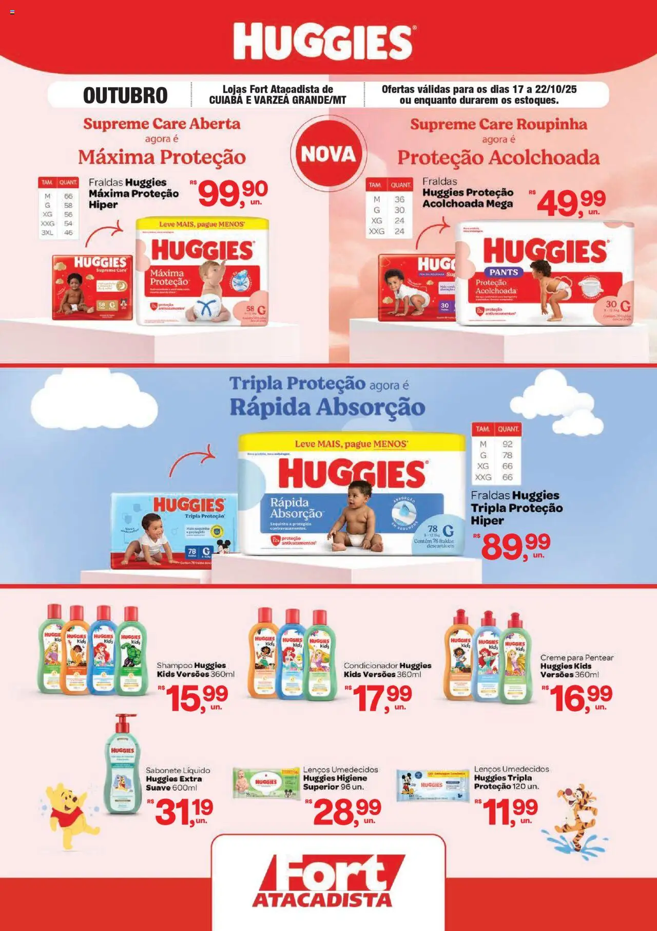 Fort Atacadista Folheto - válido de 17.10.2025 | Página: 1 | Produtos: Condicionador, Sabonete, Fraldas, Sabonete líquido