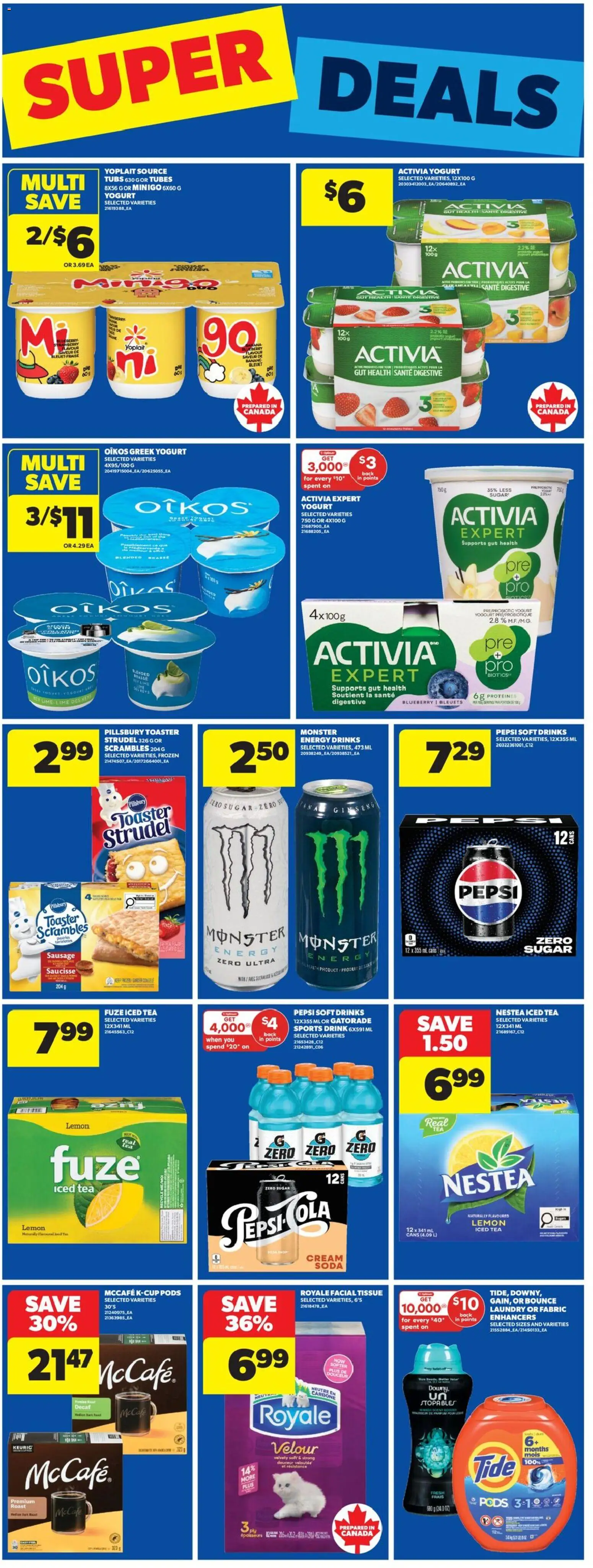 Real Canadian Superstore flyer valid from 05.03.2026 | Page: 13 | Products: Tea, Cream, Toaster, Yogurt