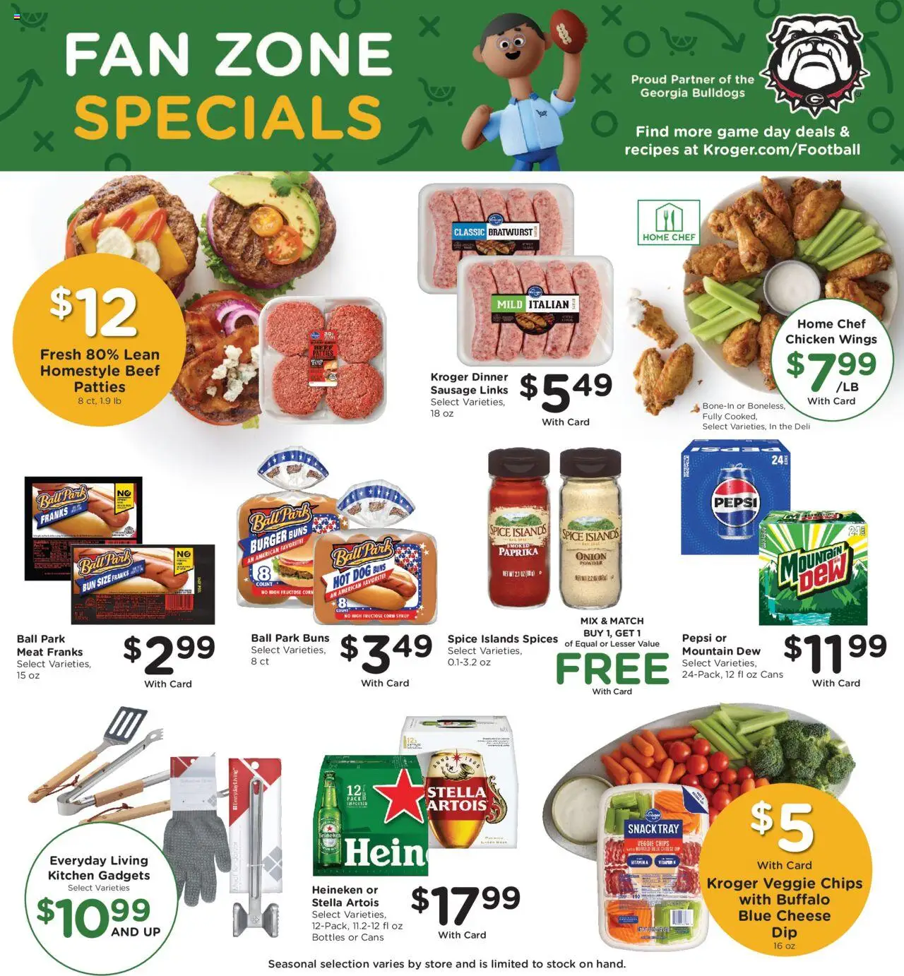Kroger Weekly Ad - valid from 17.09.2025 | Page: 6 | Products: Cheese, Chips, Sausage, Game