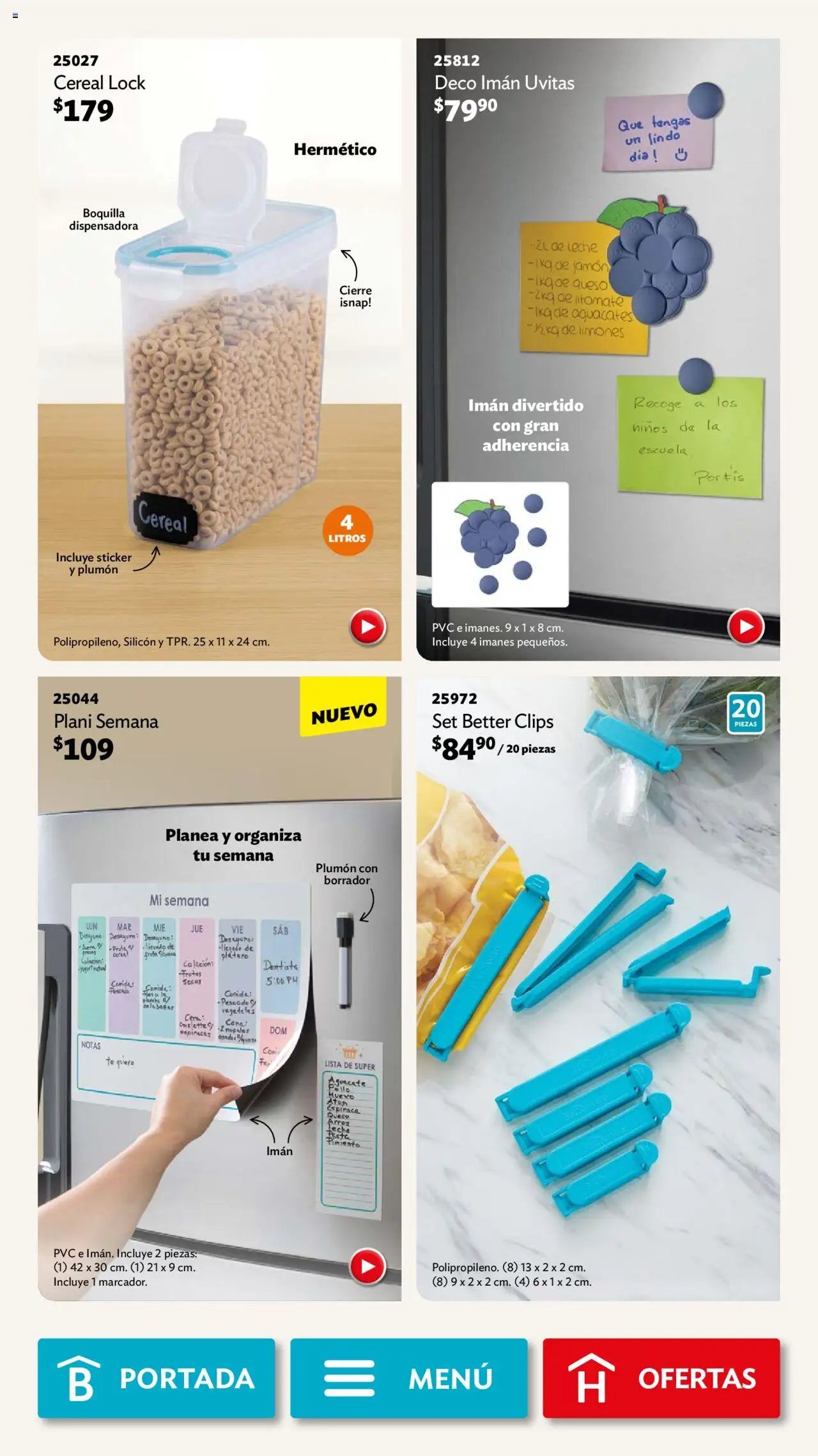 Nuevas ofertas de Betterware válidas en toda la República Mexicana desde el 01.09.2025. ¡Encuentra las mejores ofertas en Betterware - Campaña 9 2025! | Página: 48 | Productos: Imán, Huevo, Aguacate, Espinaca