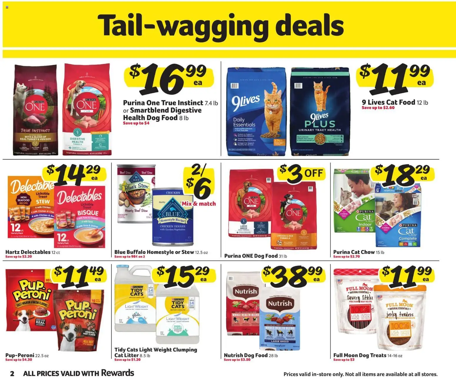 Winn Dixie In-Store Flyer - valid from 18.02.2026 | Page: 2 | Products: Dog Treats, Beef, Vegetables, Seafood