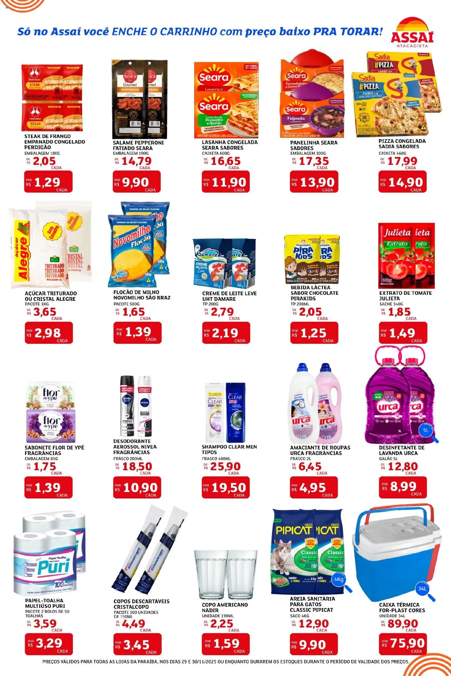Assaí Atacadista Folheto - válido de 29.11.2025 | Página: 2 | Produtos: Desodorante, Leite, Chocolate, Sabonete