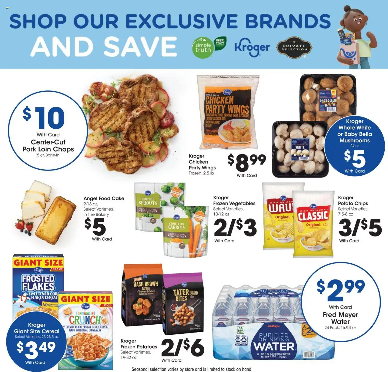 Fred Meyer Weekly Ad - valid from 13.08.2025 | Page: 6 | Products: Mushrooms, Pork, Flakes, Potatoes