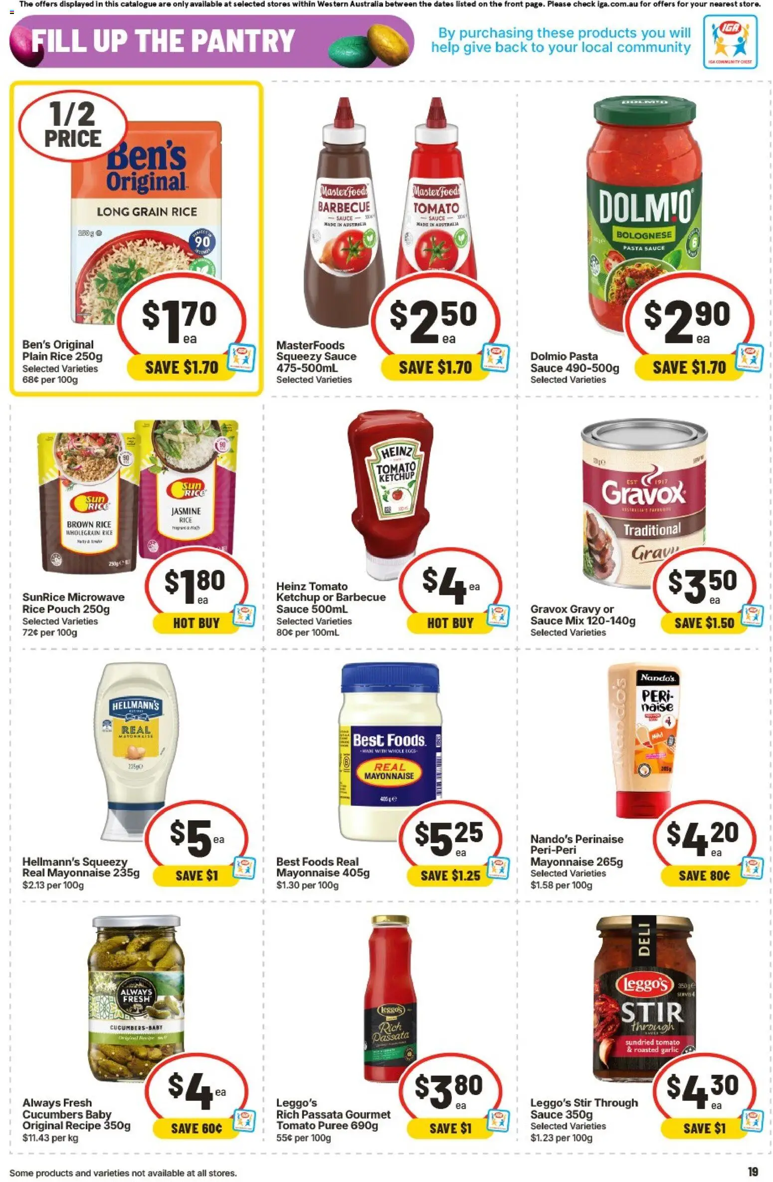 IGA catalogue - valid from 01.04.2026 | Page: 19 | Products: Ketchup, Sauce, Garlic, Microwave