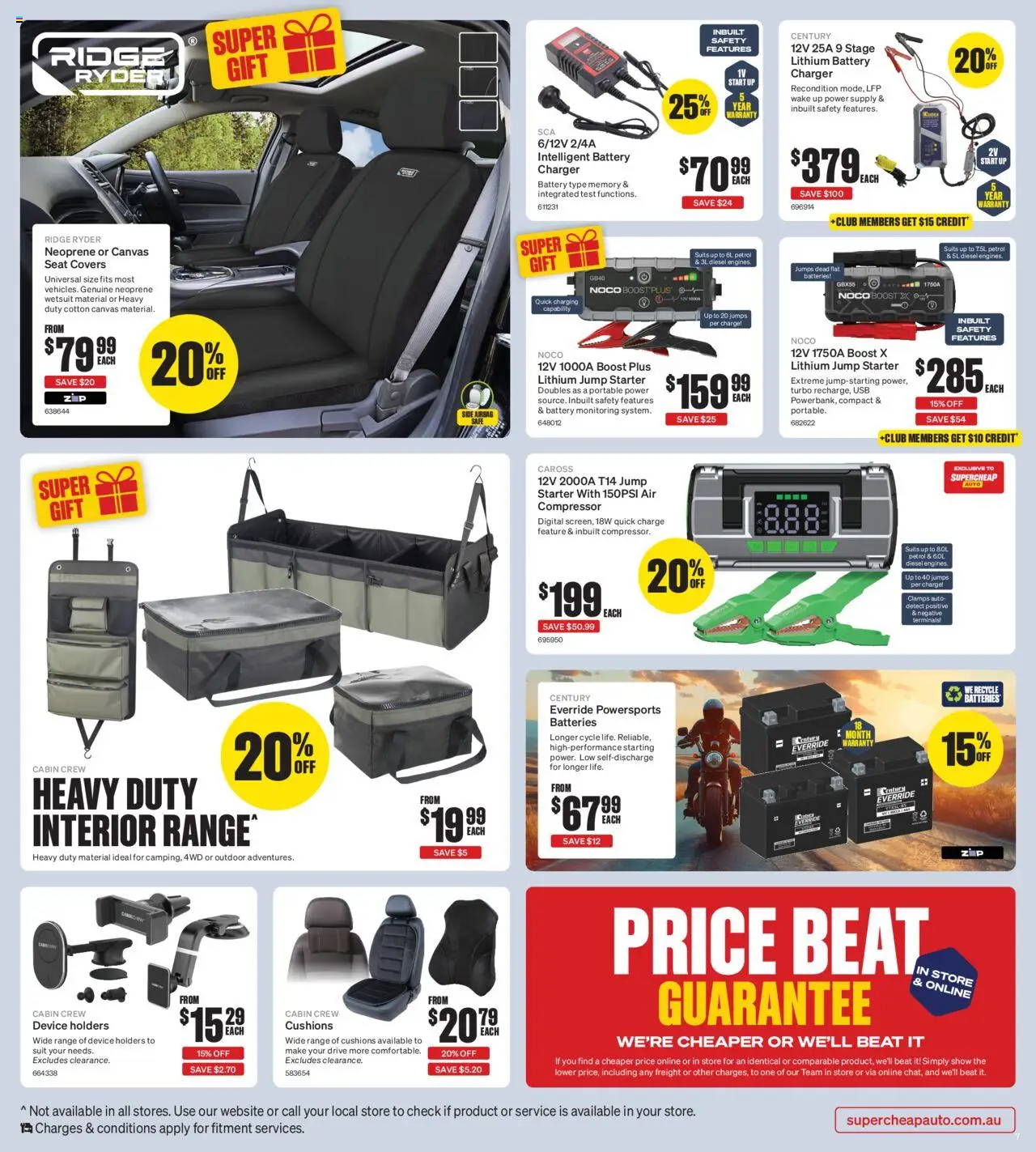 Supercheap Auto catalogue - valid from 13.08.2025 | Page: 7 | Products: Battery, Suit, Device, Safe