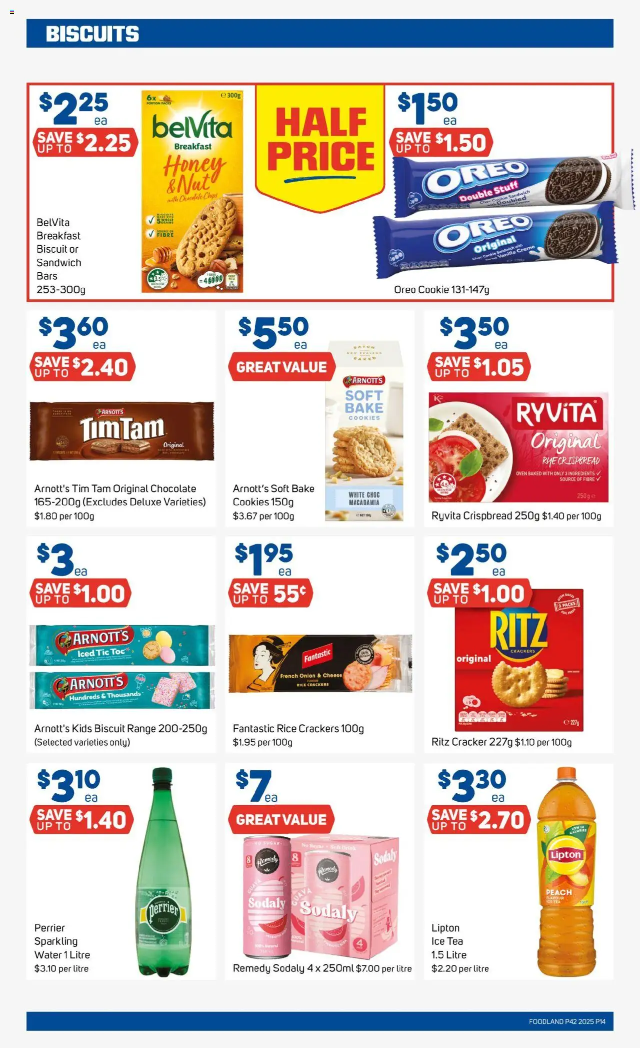 Foodland catalogue - valid from 15.10.2025 | Page: 14 | Products: Chips, Biscuits, Peach, Oven