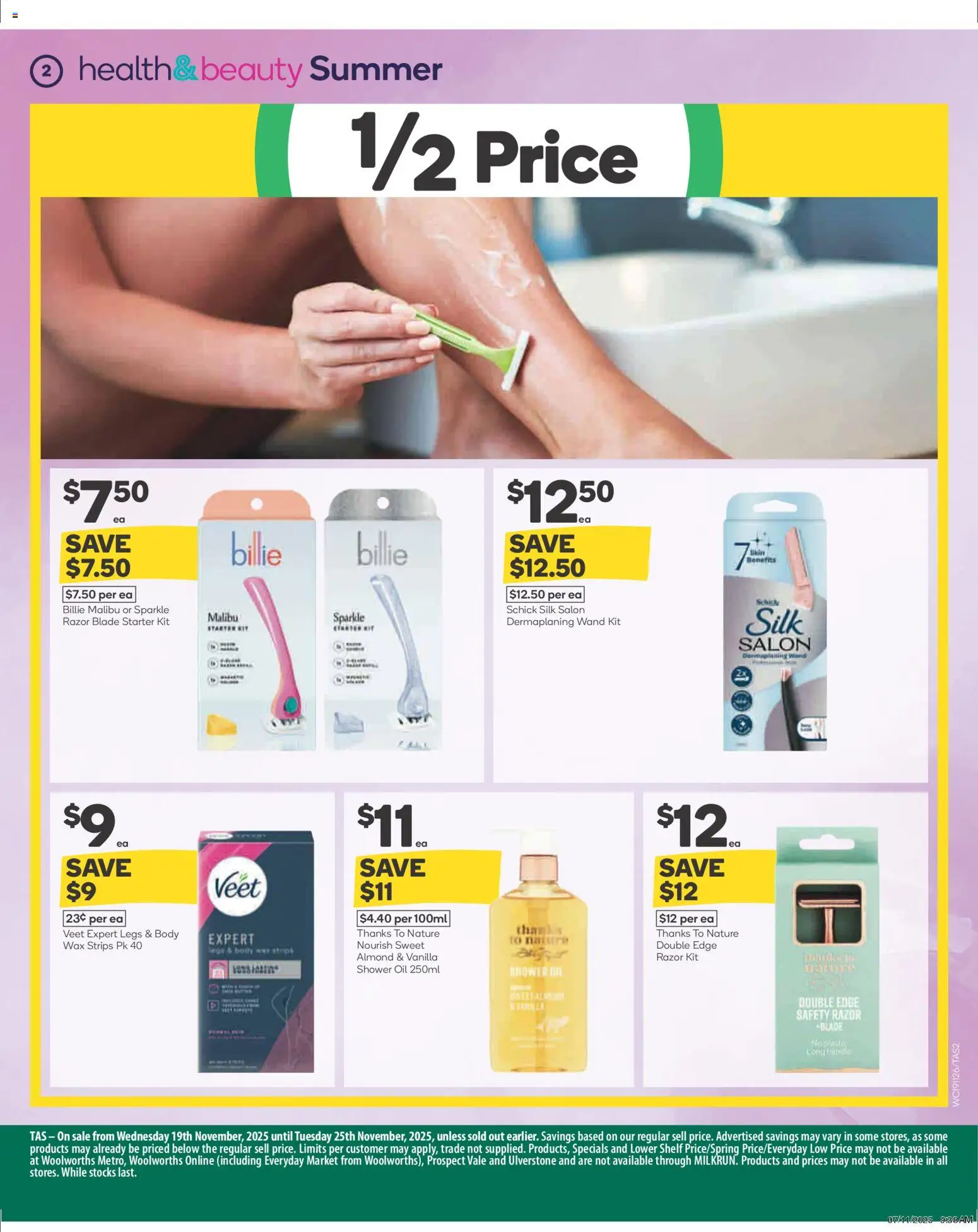 Woolworths catalogue - valid from 19.11.2025 | Page: 3 | Products: Shelf, Shower, Oil, Razor