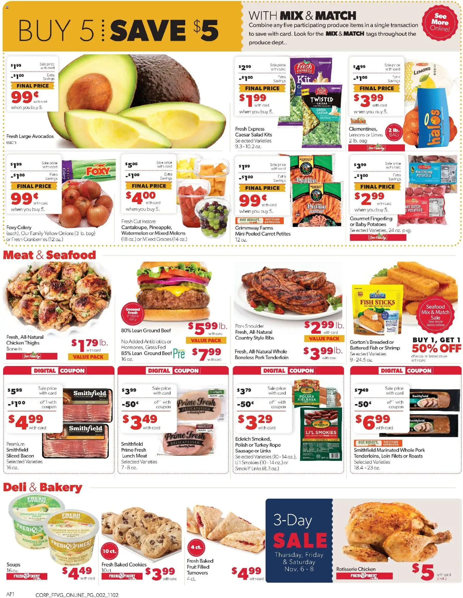 Family Fare Weekly Ad - MI - valid from 02.11.2025 | Page: 2 | Products: Bakery, Broccoli, Salad, Seafood