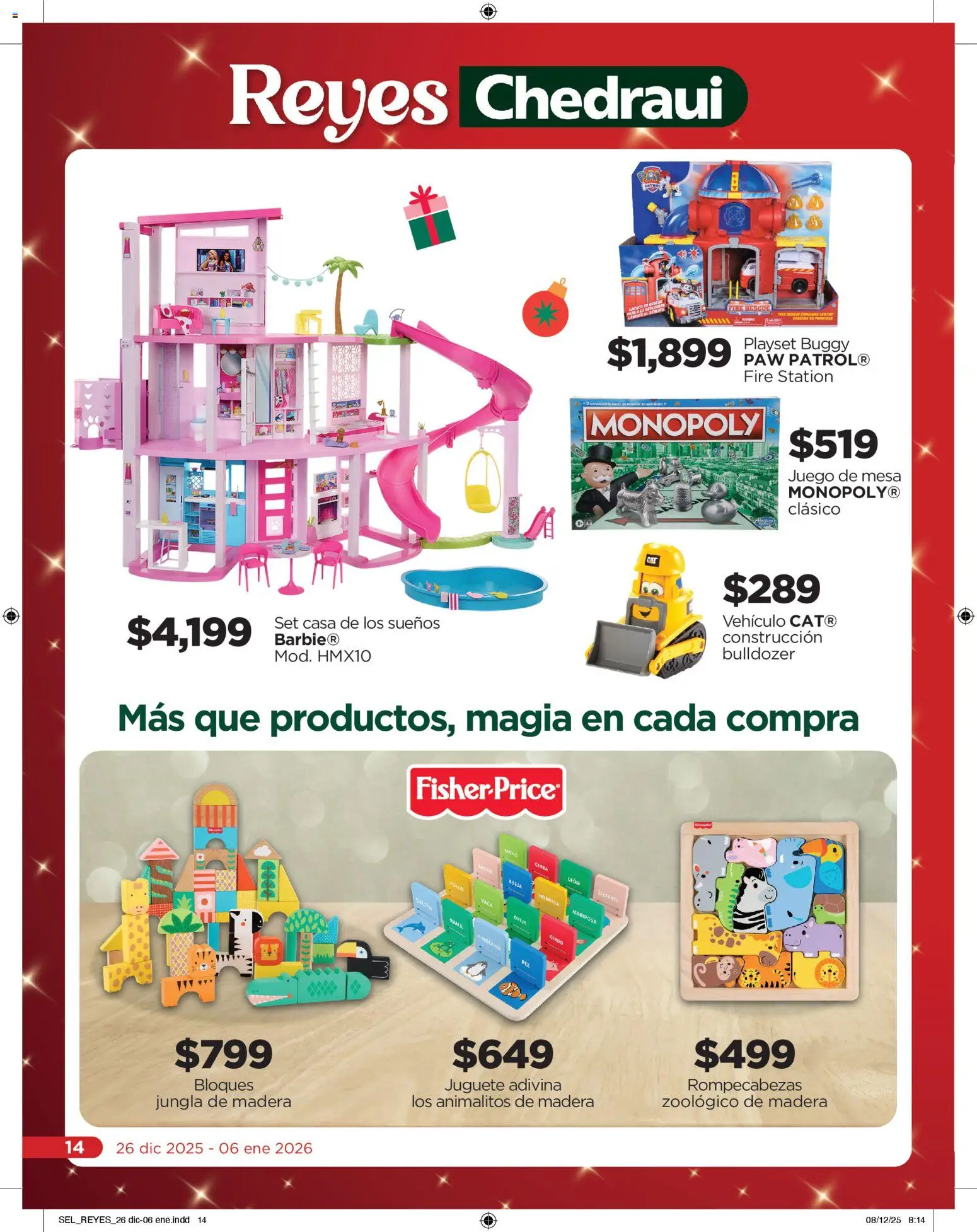 Nuevas ofertas de Chedraui válidas en toda la República Mexicana desde el 26.12.2025. ¡Encuentra las mejores ofertas en Chedraui folleto  Llevarte más cuesta menos! | Página: 14 | Productos: Cerdo, Juego, Mesa