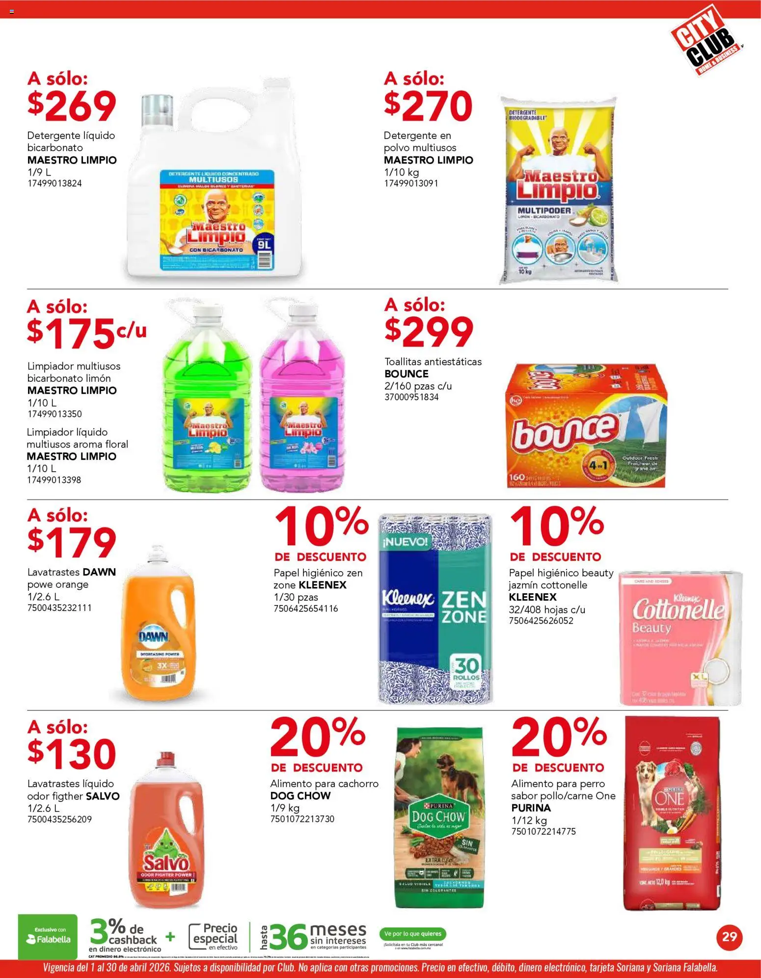 Nuevas ofertas de City Club válidas en toda la República Mexicana desde el 01.04.2026. ¡Encuentra las mejores ofertas en City Club catálogo! | Página: 29